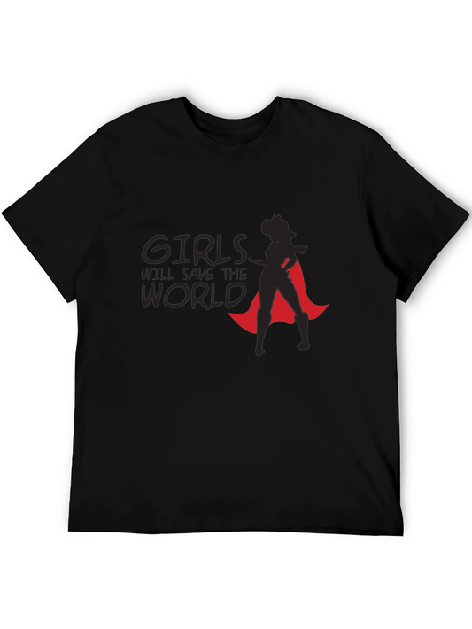 Camiseta Negra Girls Will Save The World