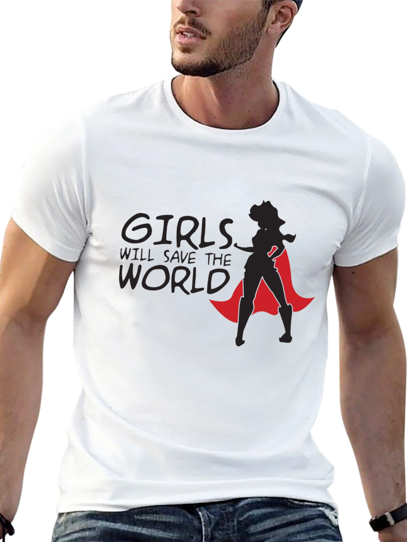 Camiseta Negra Girls Will Save The World