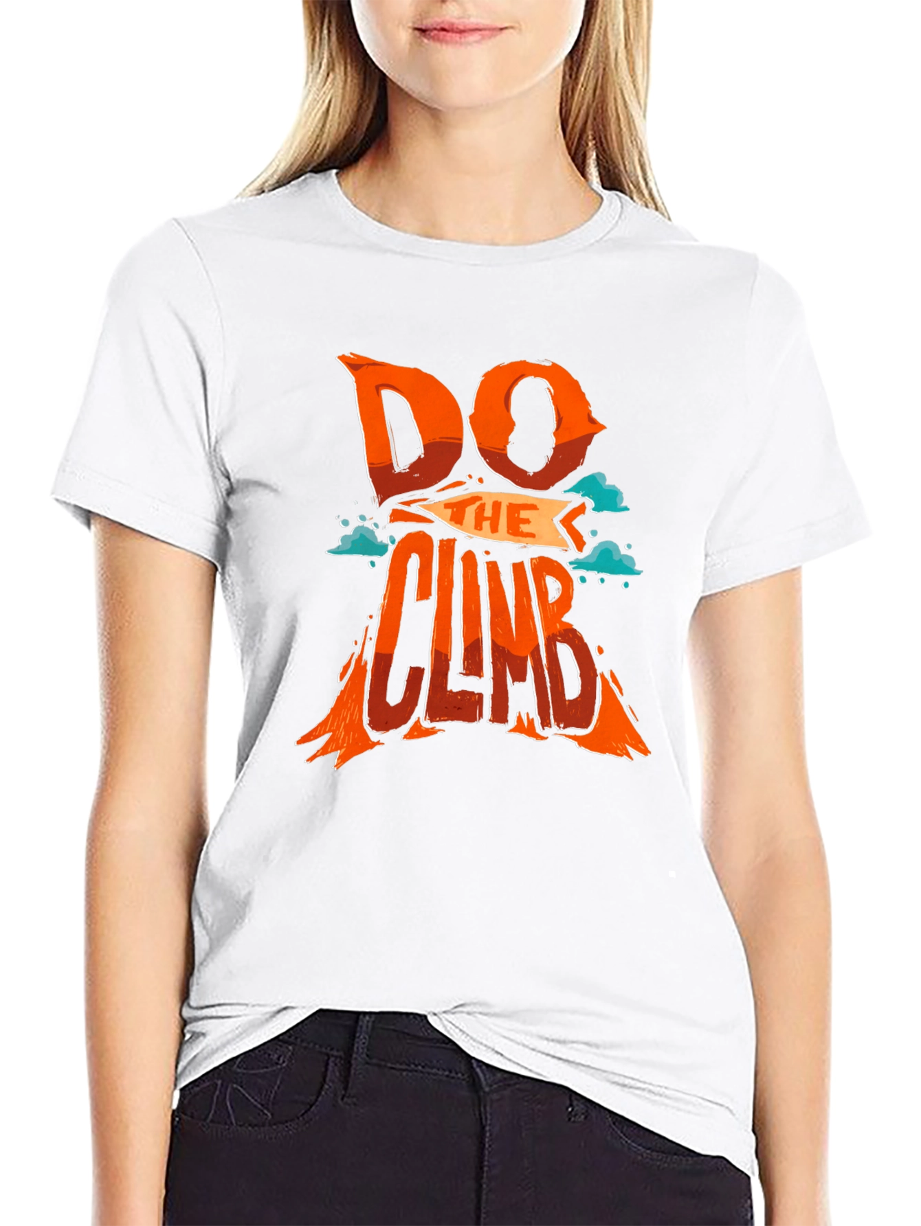Camiseta Negra Do The Climb para Aventureros