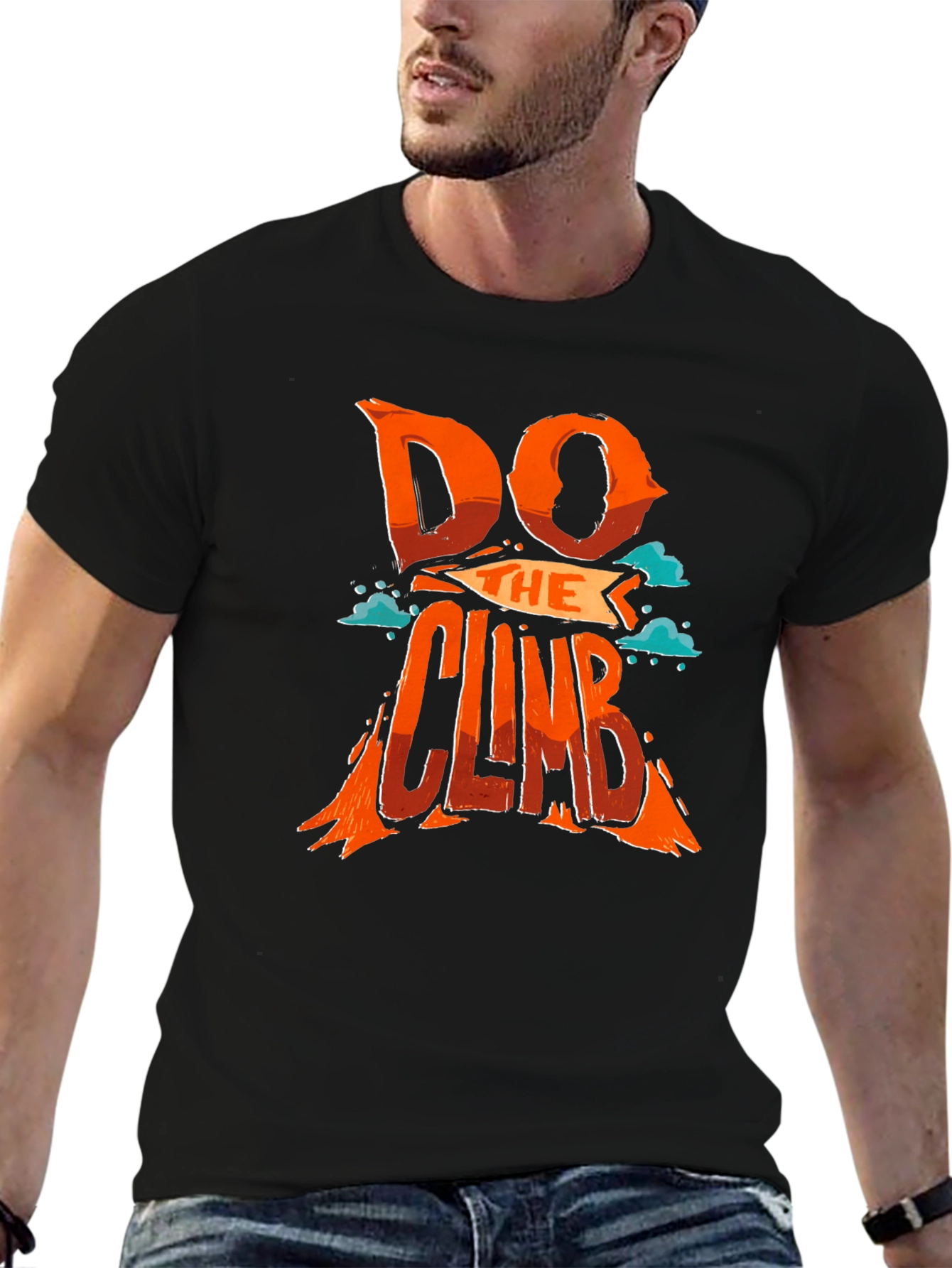 Camiseta Negra Do The Climb para Aventureros