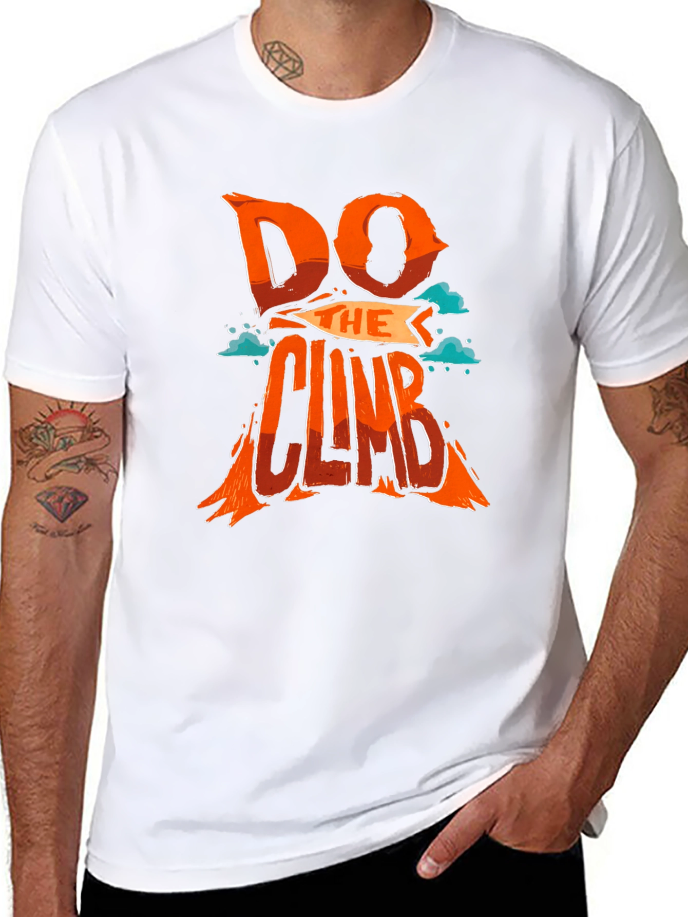 Camiseta Negra Do The Climb para Aventureros