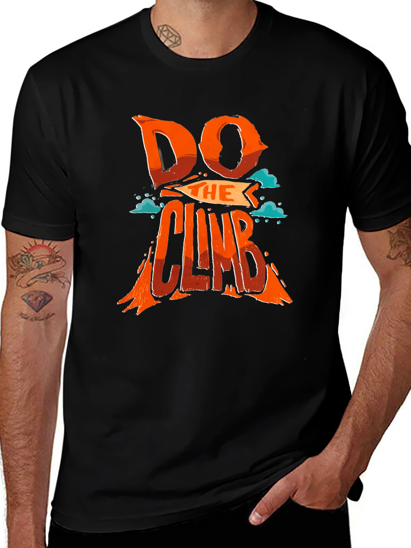 Camiseta Negra Do The Climb para Aventureros