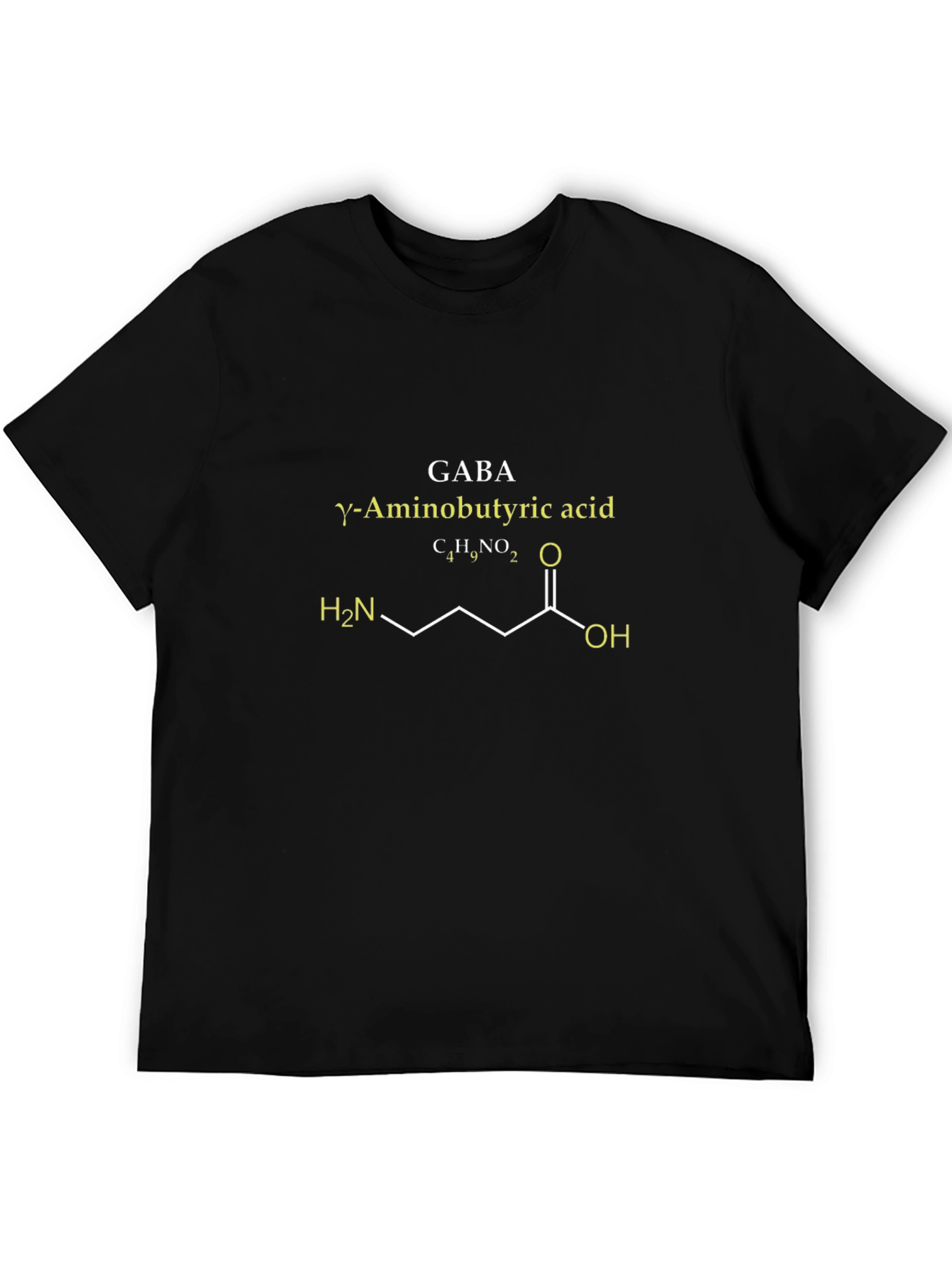 Camiseta Negra GABA - Neurotransmisor Inhibitorio