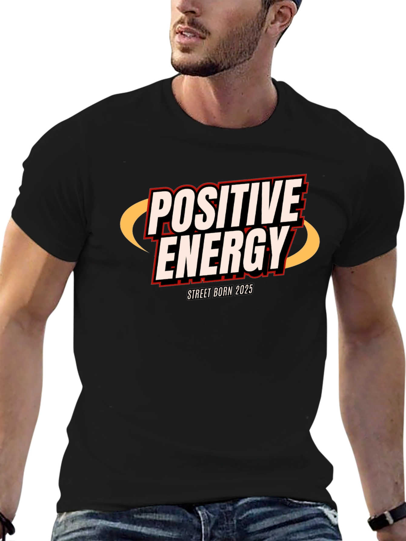 Camiseta Negra Energía Positiva