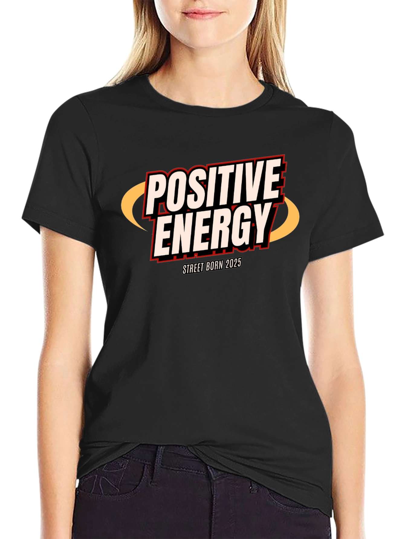 Camiseta Negra Energía Positiva