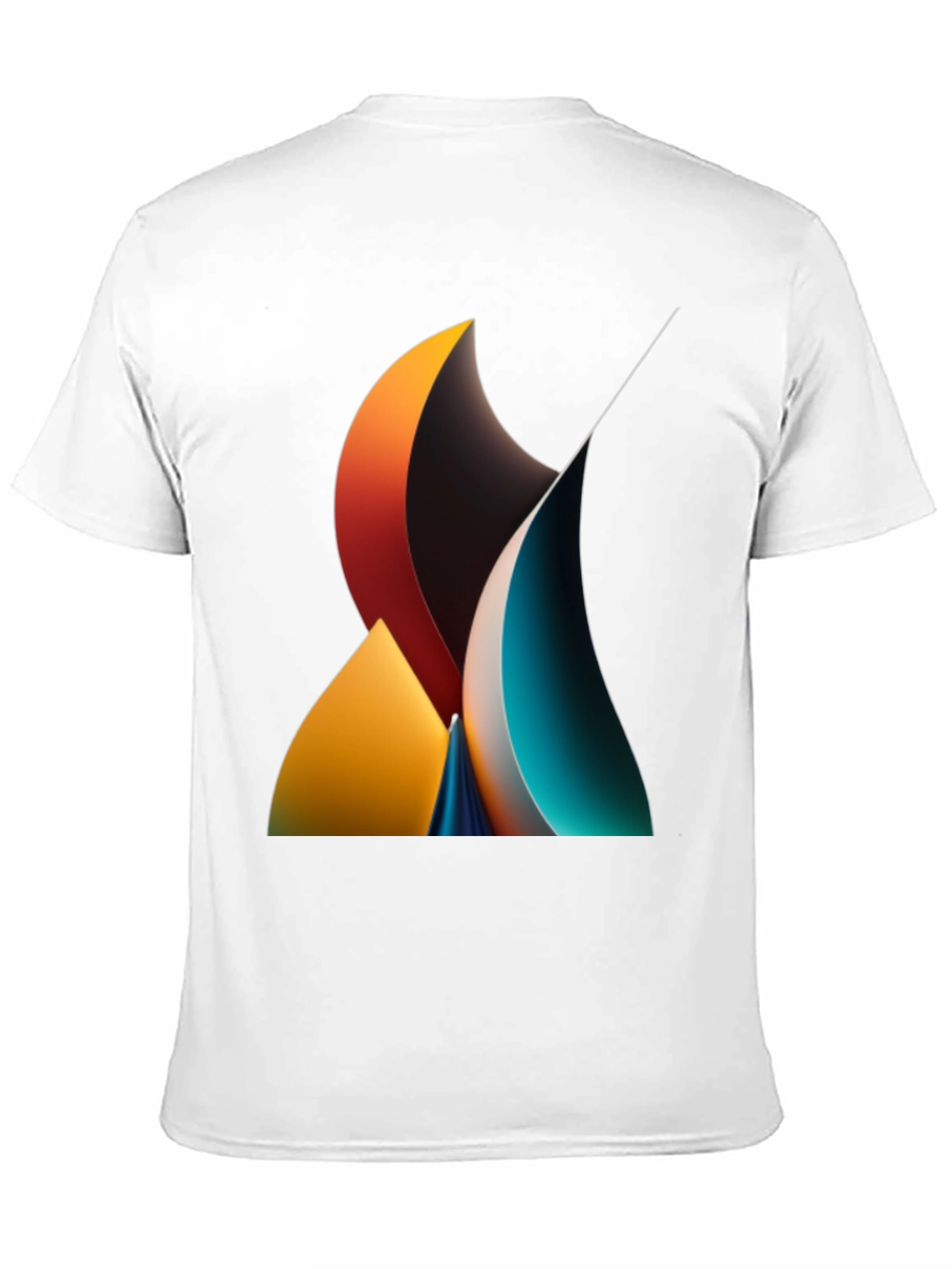 Camiseta Negra con Diseño Abstracto Moderno