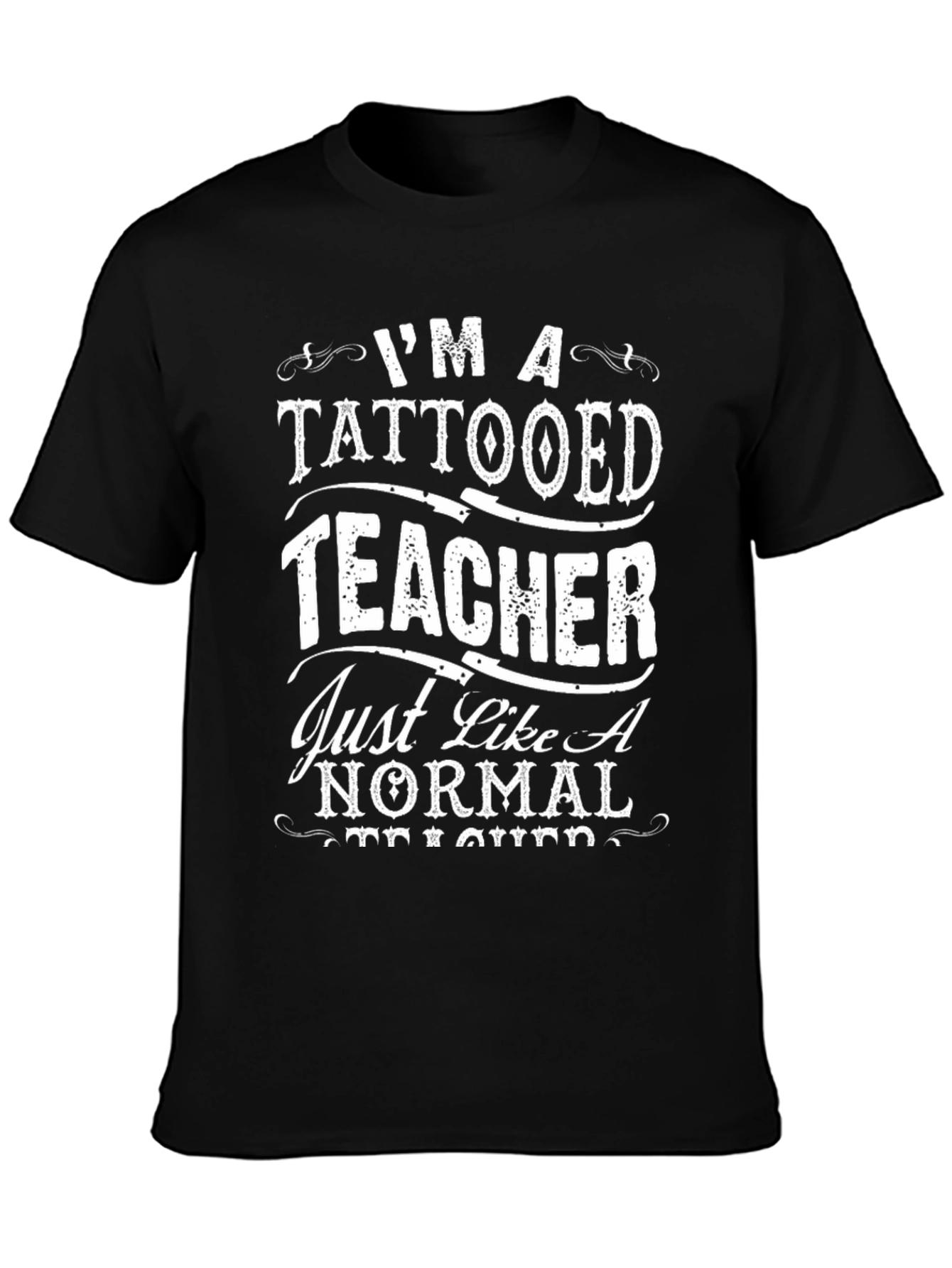 Camiseta Negra: Soy un Profesor Tatuado