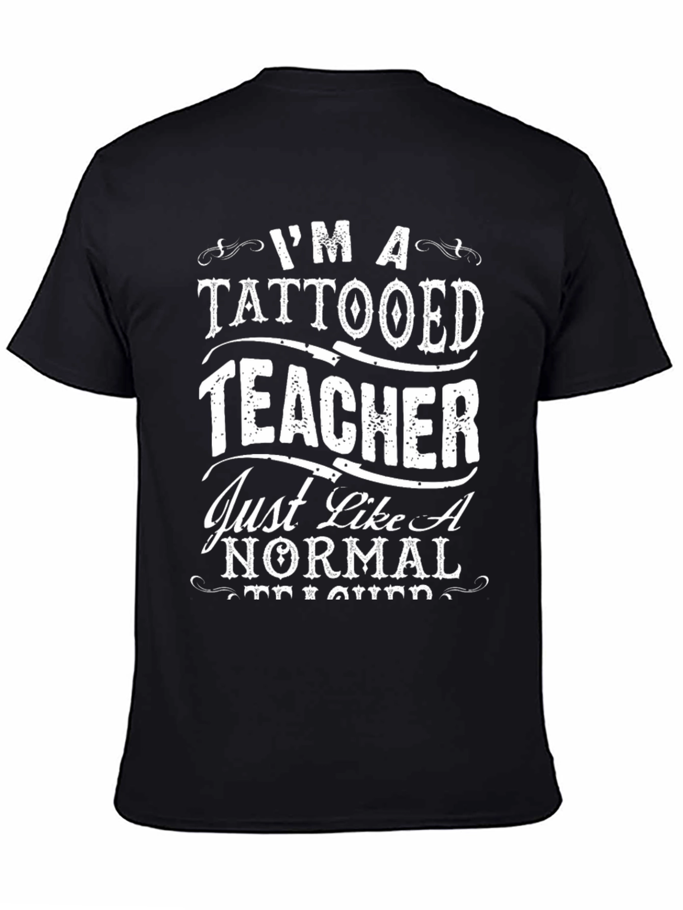 Camiseta Negra: Soy un Profesor Tatuado