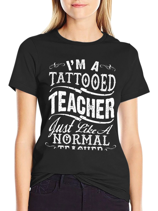 Camiseta Negra: Soy un Profesor Tatuado