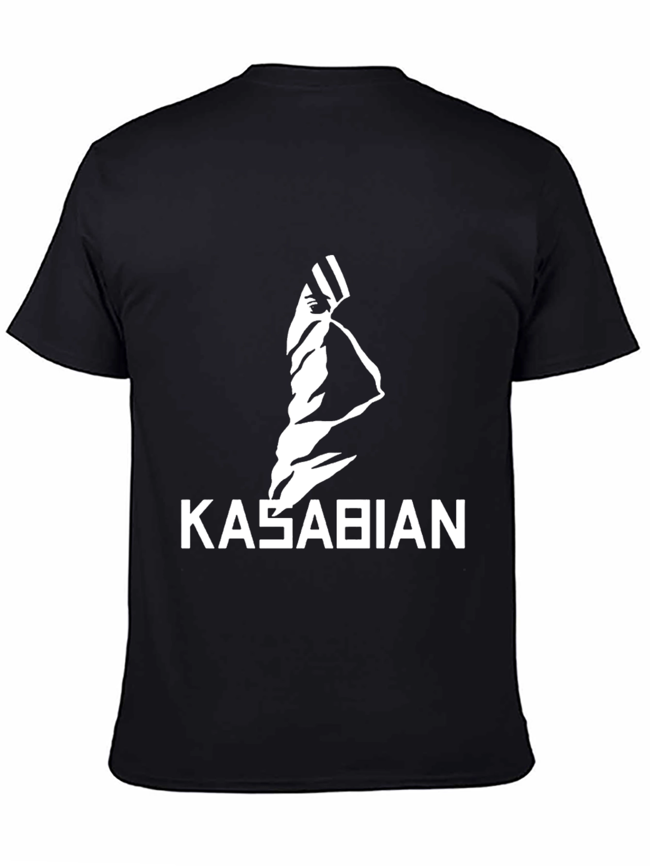 Camiseta Negra Kasabian Diseño Gráfico Hombre
