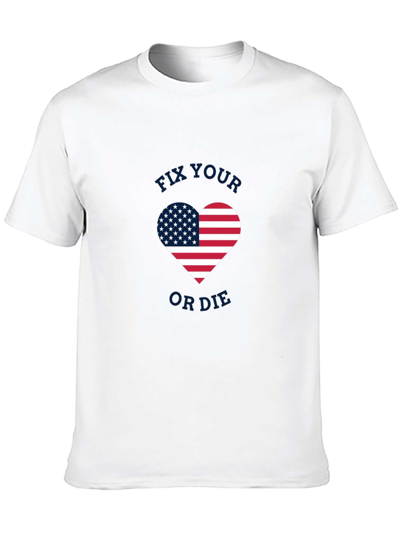 Camiseta Negra con Corazón Patriótico