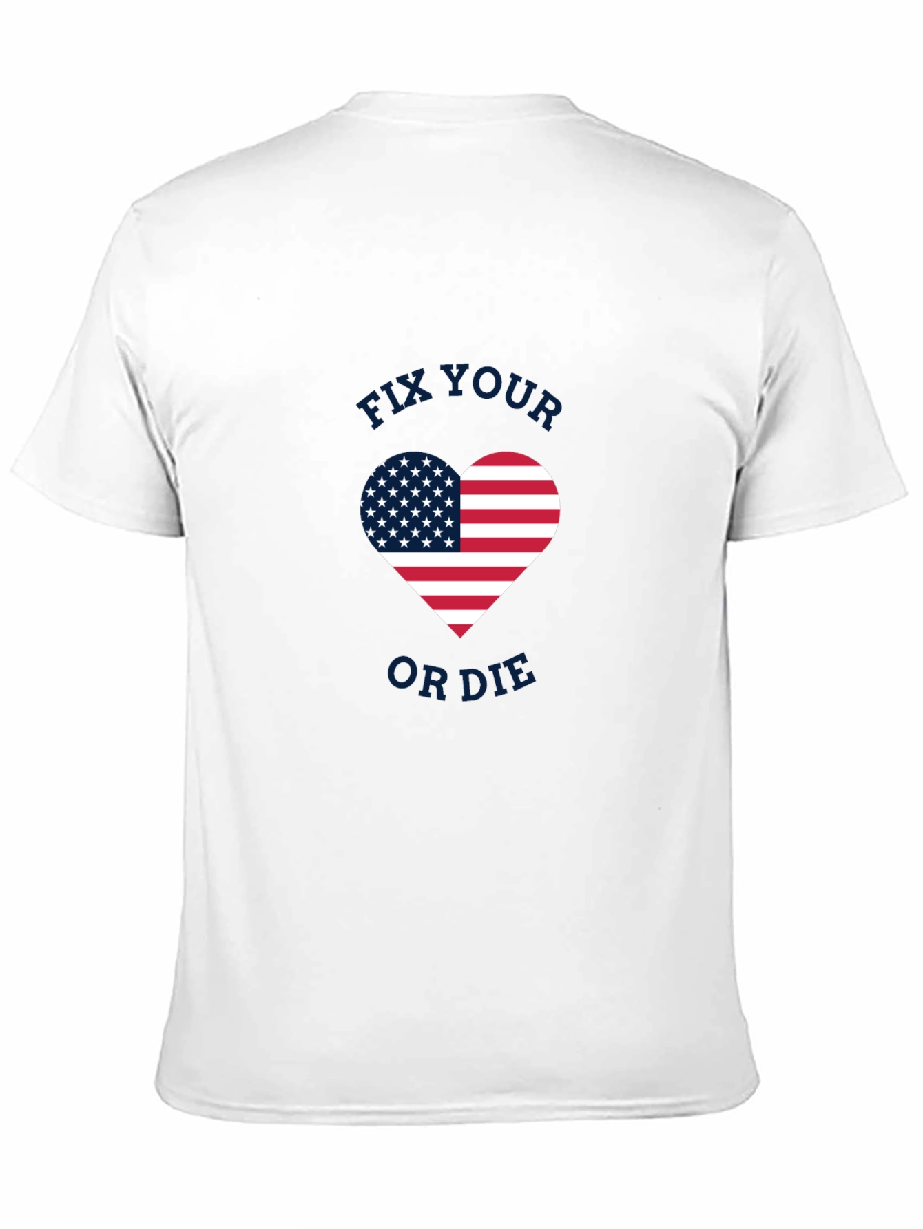 Camiseta Negra con Corazón Patriótico