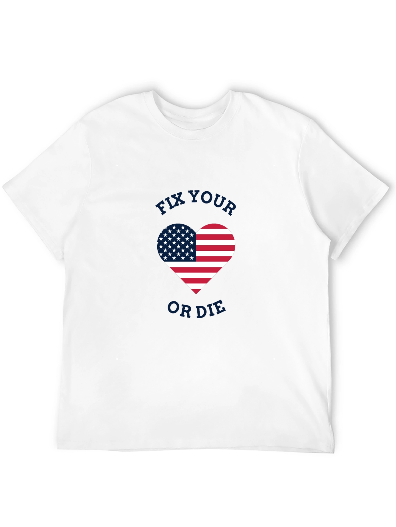 Camiseta Negra con Corazón Patriótico