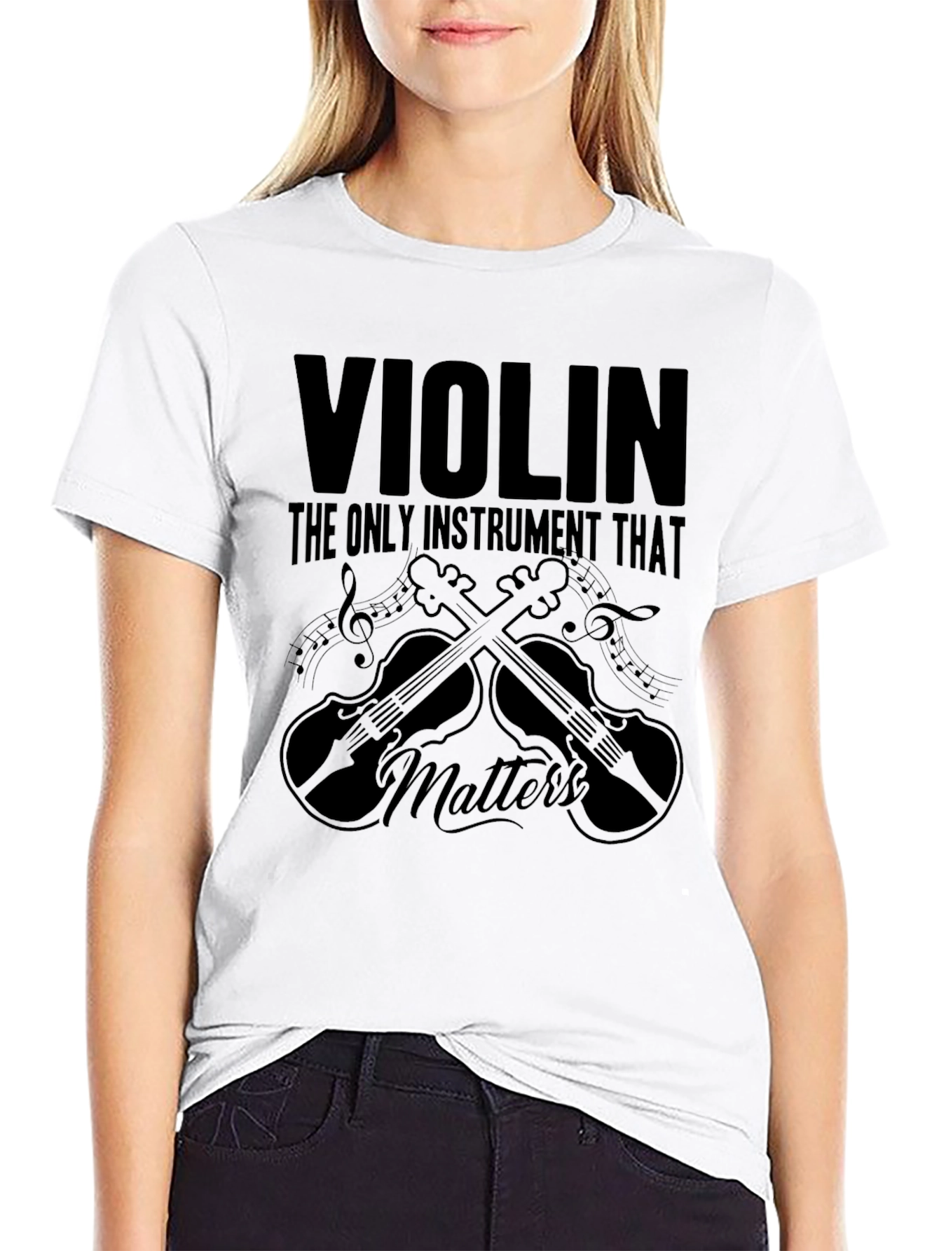 Camiseta Negra: Violín: El único instrumento que importa