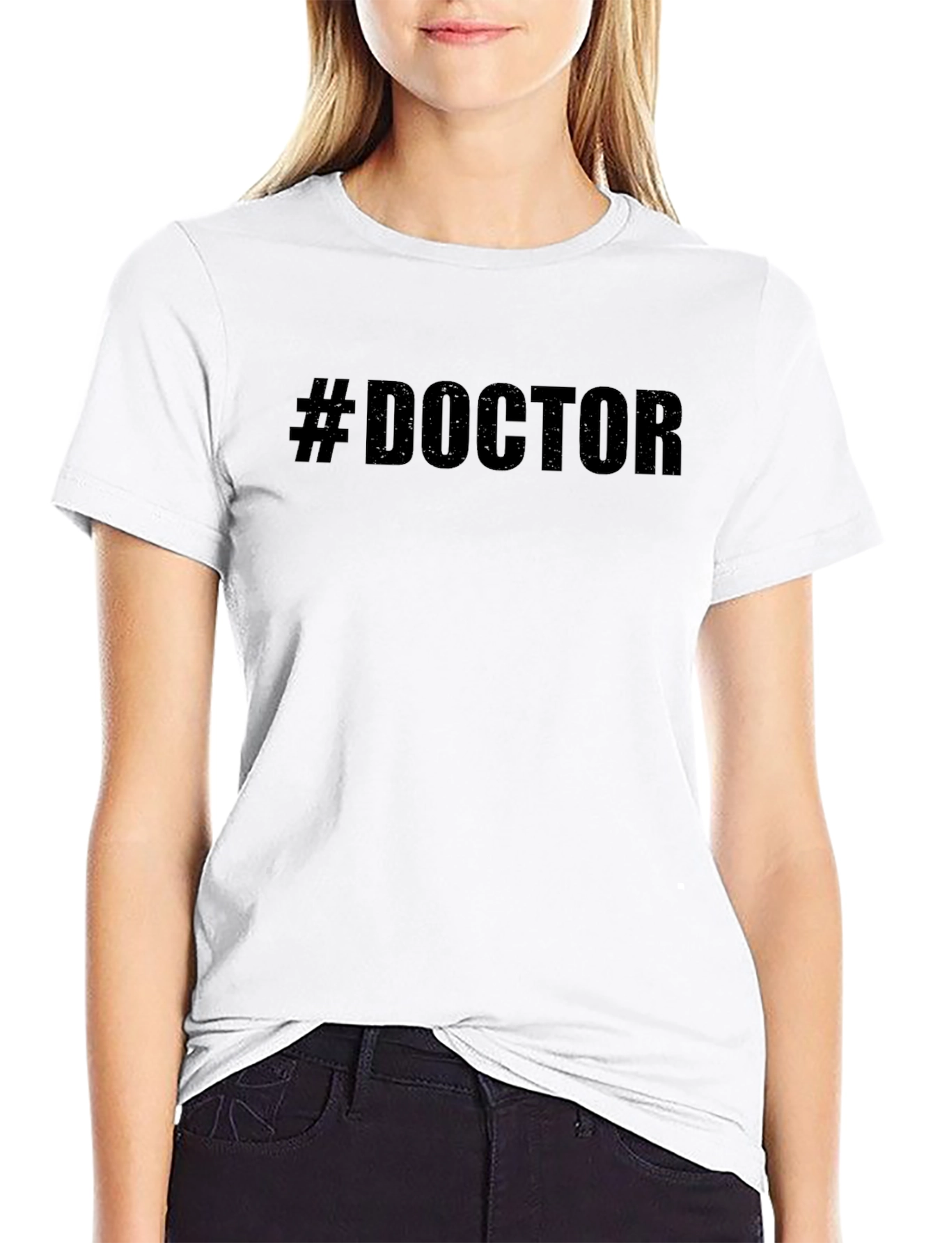 Camiseta Negra #DOCTOR Unisex - Estilo Casual
