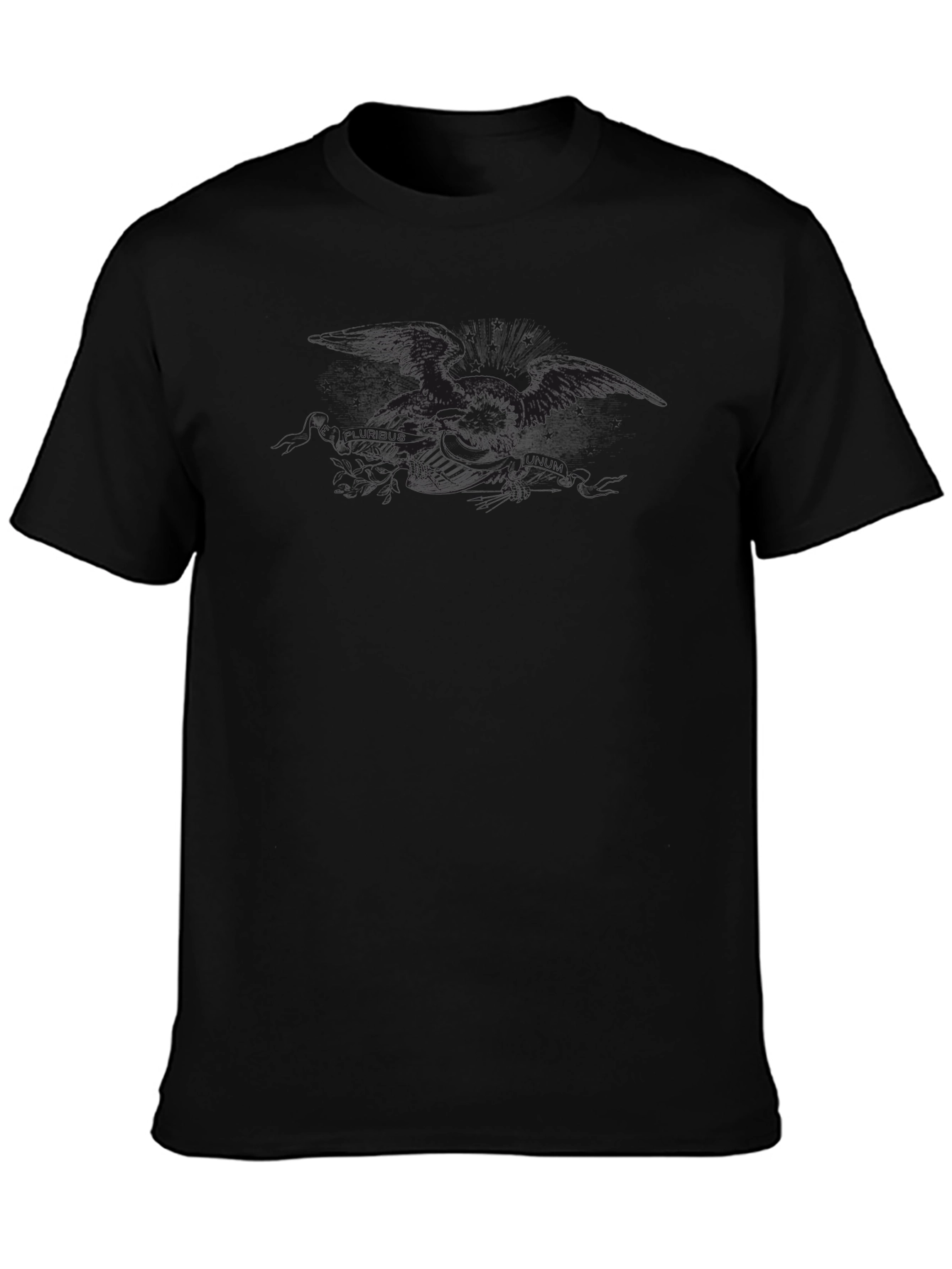 Camiseta Negra Casual de Algodón Suave