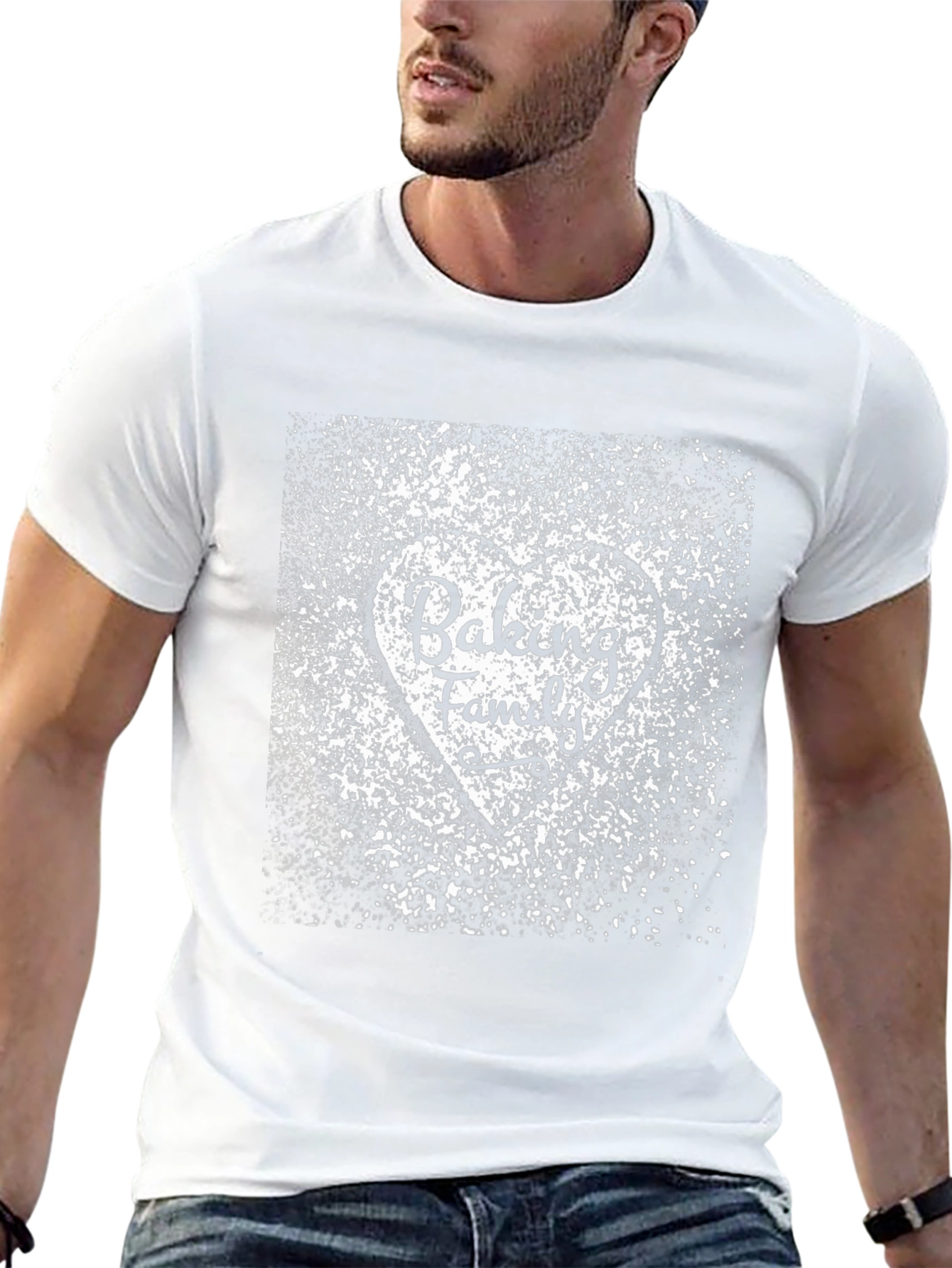 Camiseta Negra Baking Family Diseño Corazón