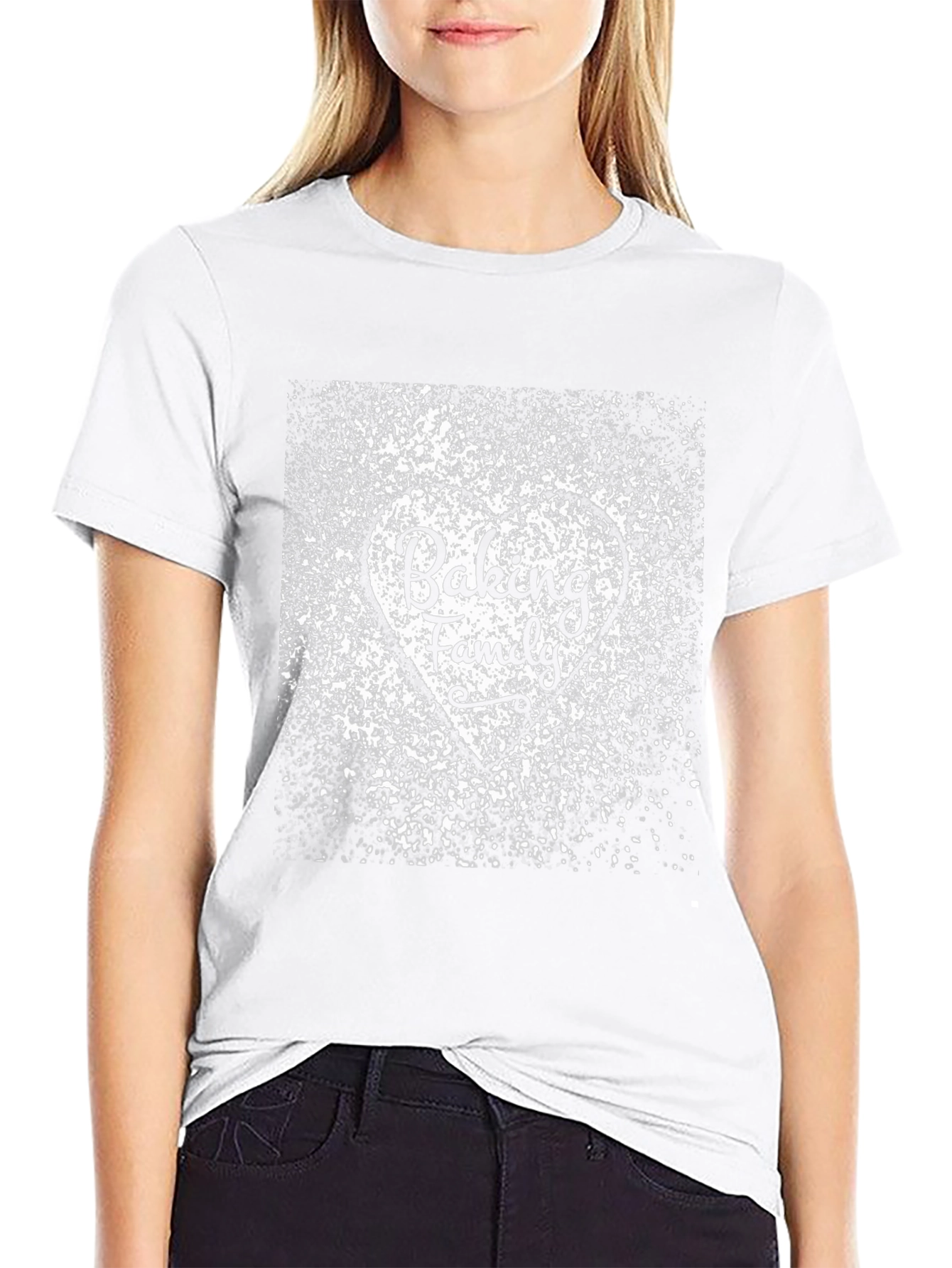 Camiseta Negra Baking Family Diseño Corazón
