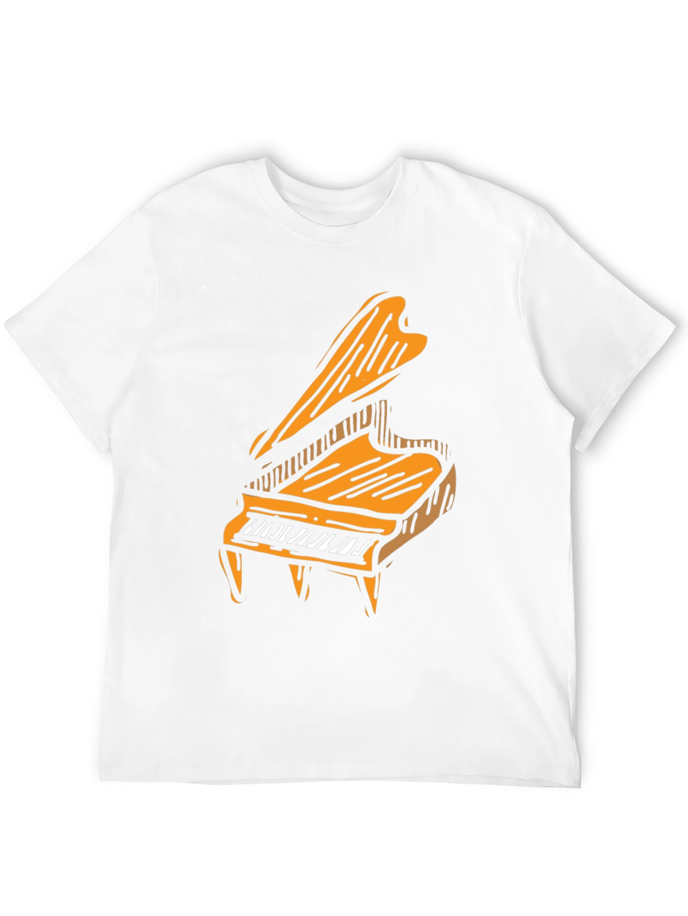 Camiseta Negra con Diseño de Piano
