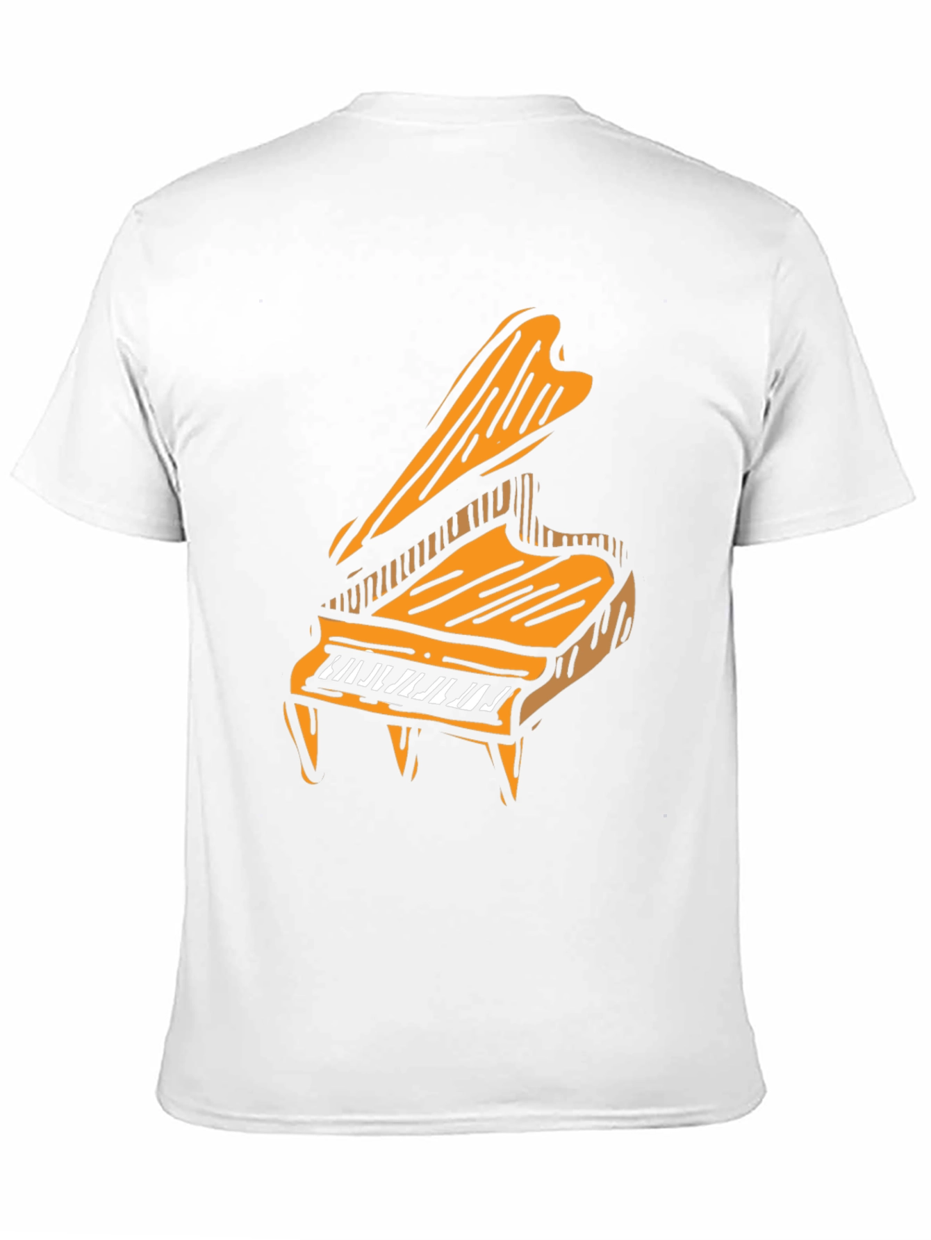 Camiseta Negra con Diseño de Piano