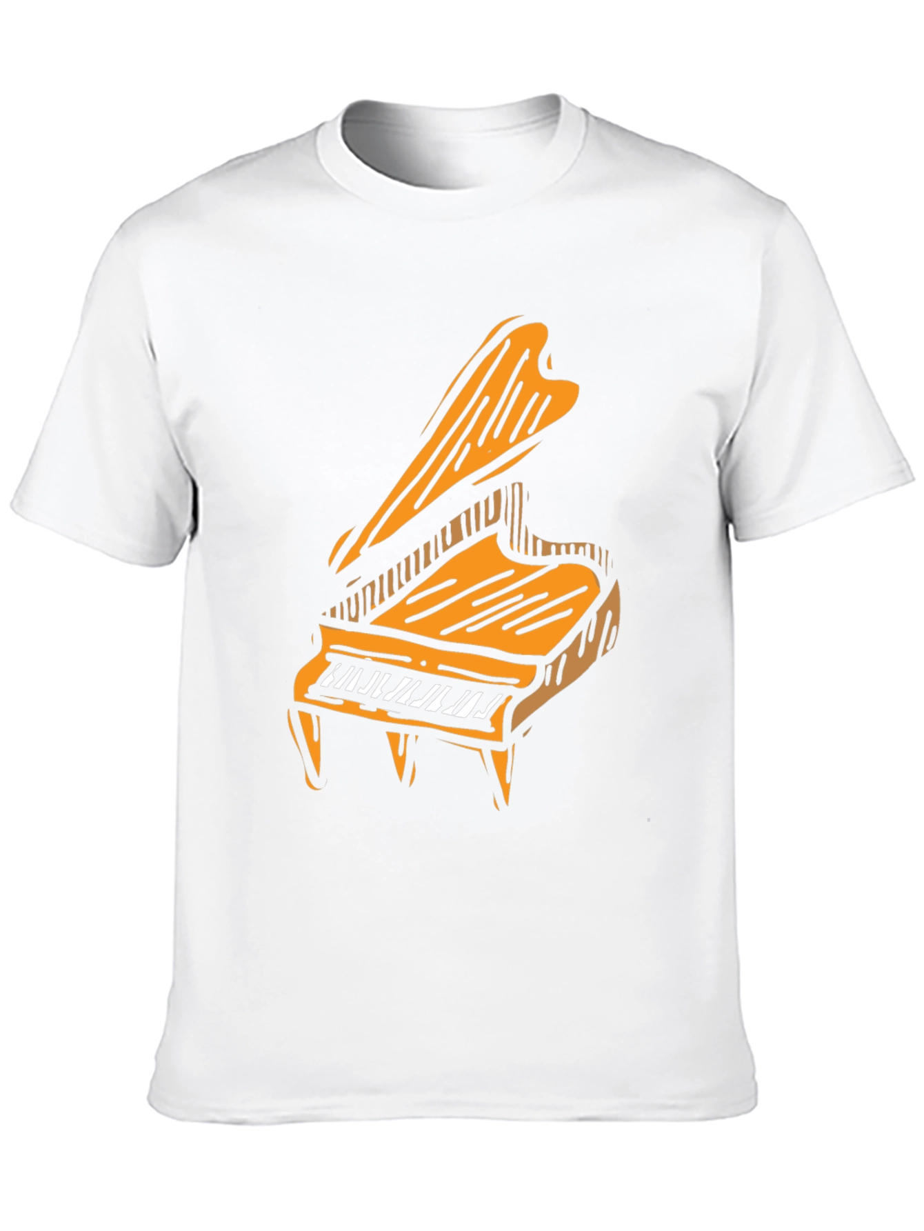 Camiseta Negra con Diseño de Piano