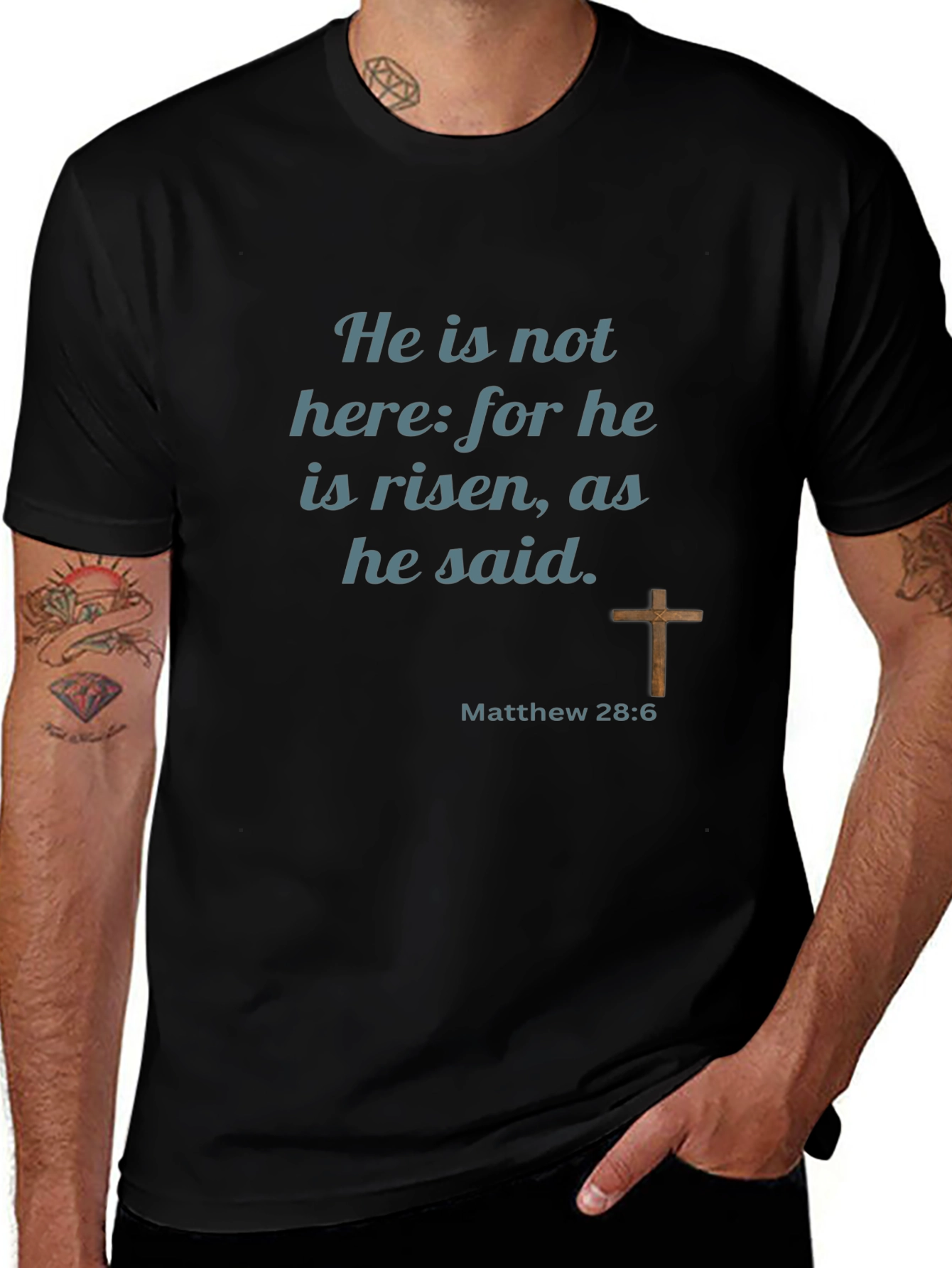 Camiseta Cristiana: ¡Ha Resucitado! Mateo 28:6