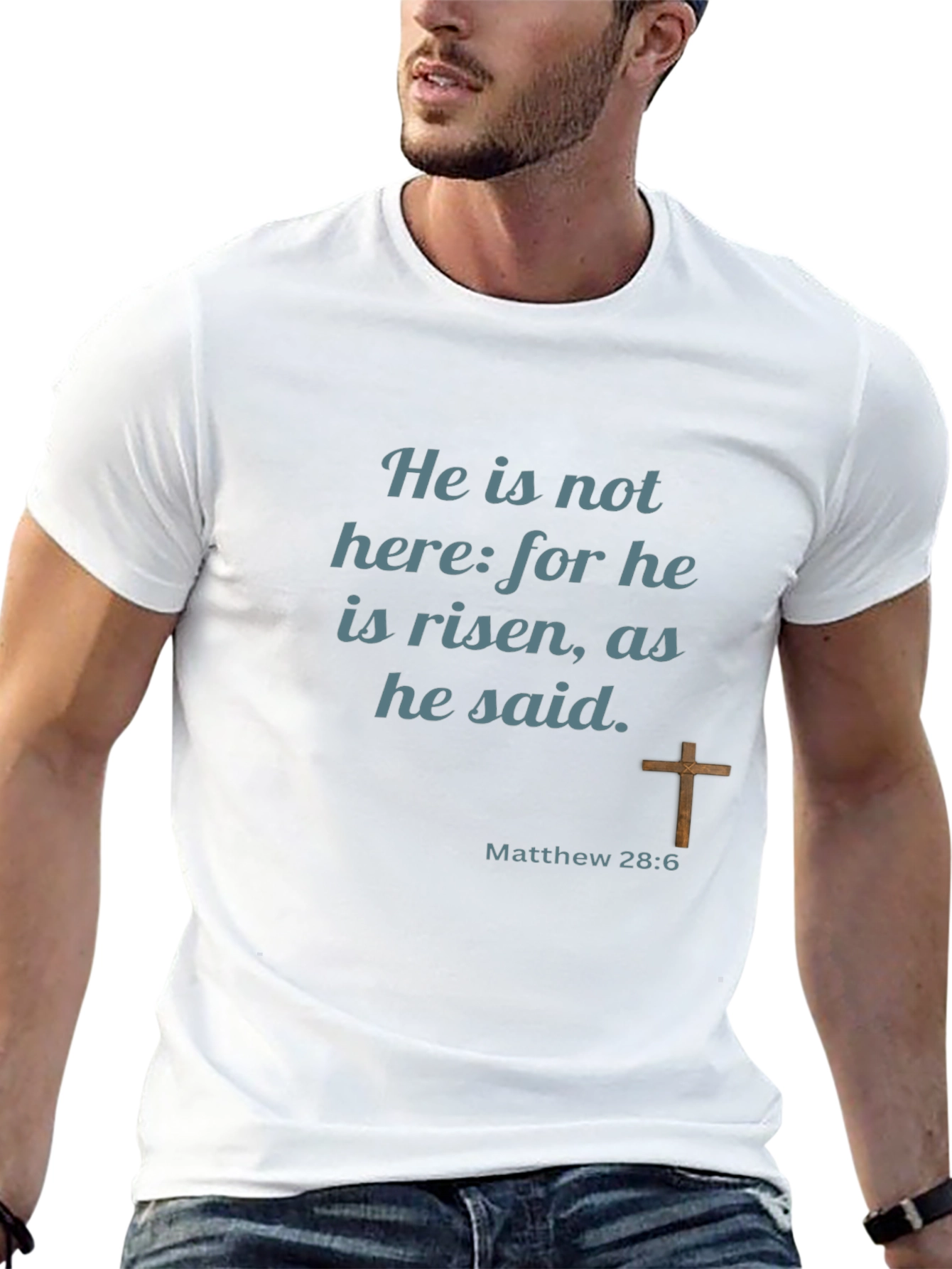 Camiseta Cristiana: ¡Ha Resucitado! Mateo 28:6