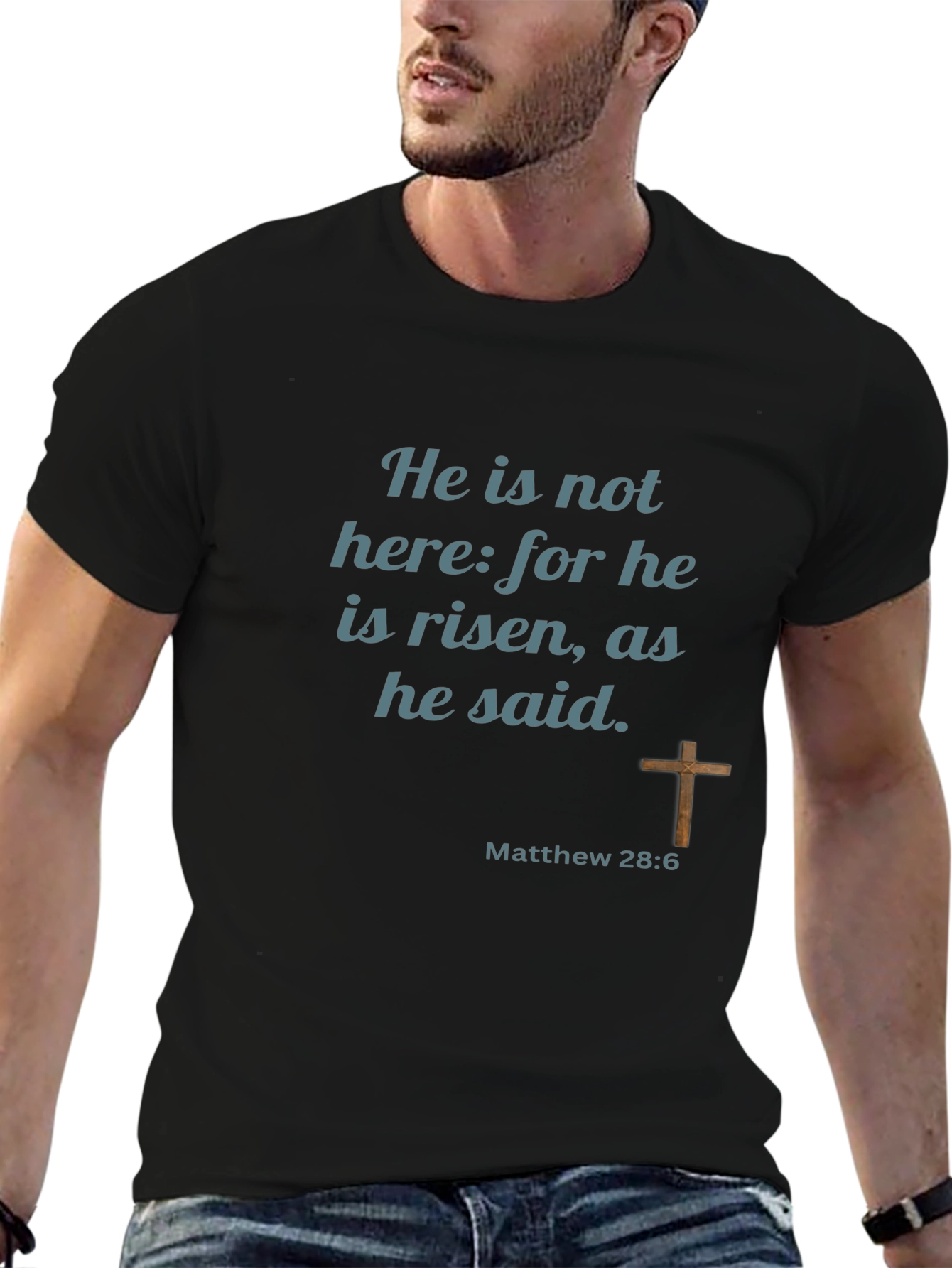 Camiseta Cristiana: ¡Ha Resucitado! Mateo 28:6