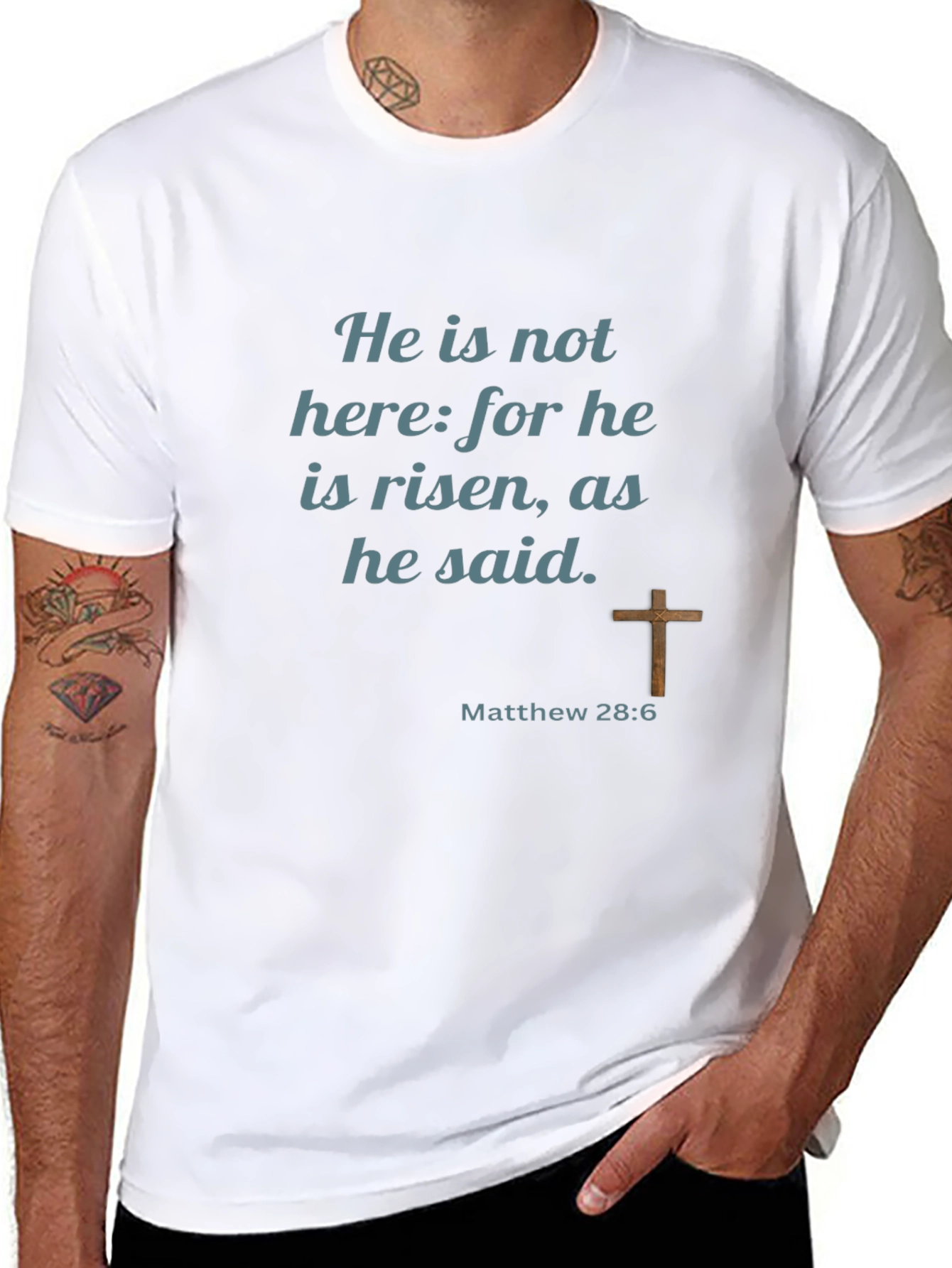 Camiseta Cristiana: ¡Ha Resucitado! Mateo 28:6