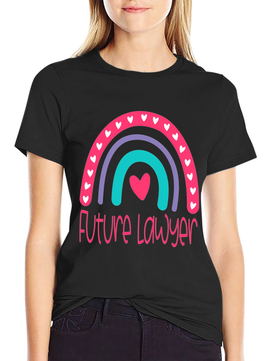 Camiseta Futuro Abogado con Arcoíris de Corazones