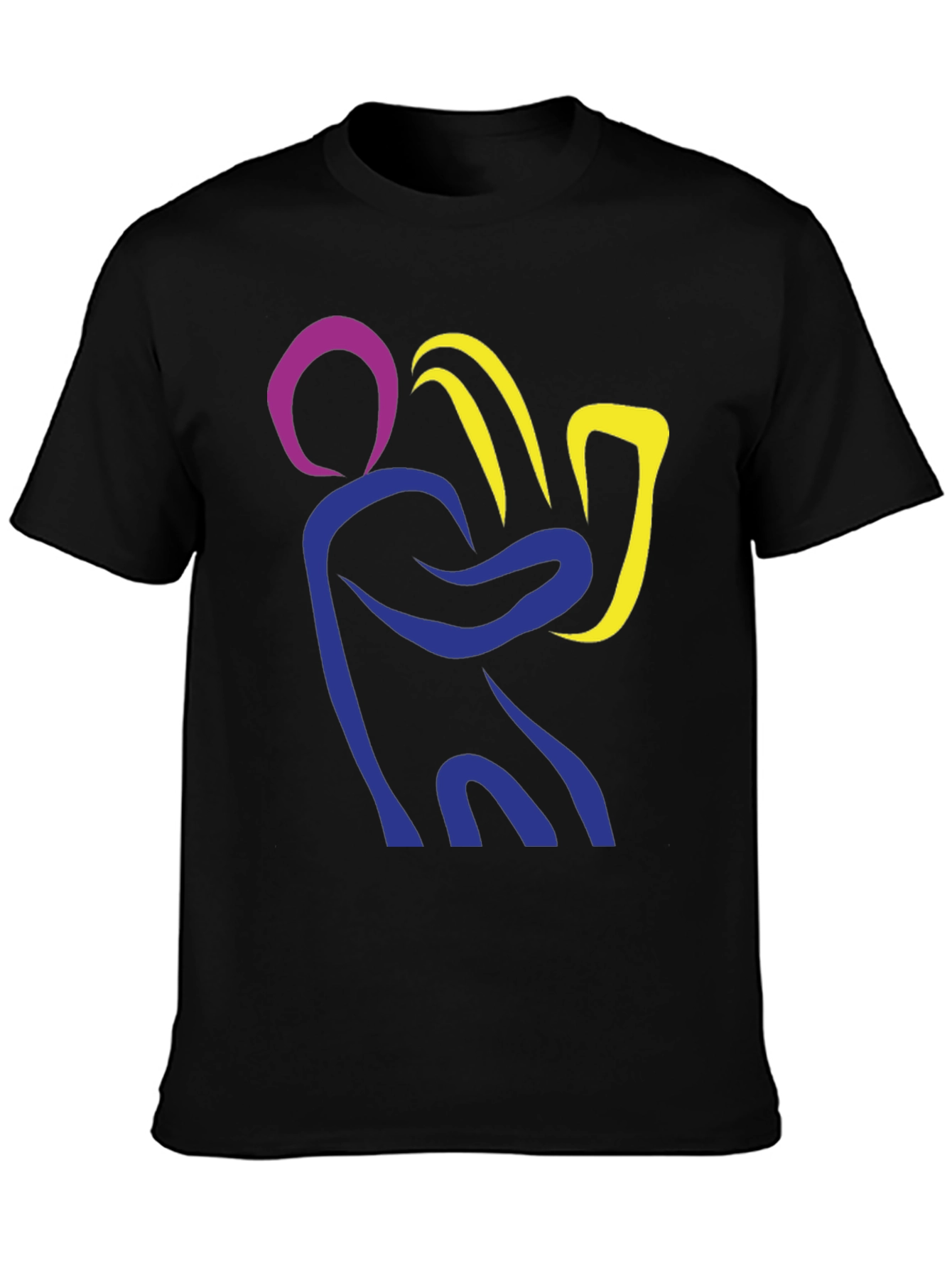 Camiseta Hombre Diseño Abstracto Músico Jazz