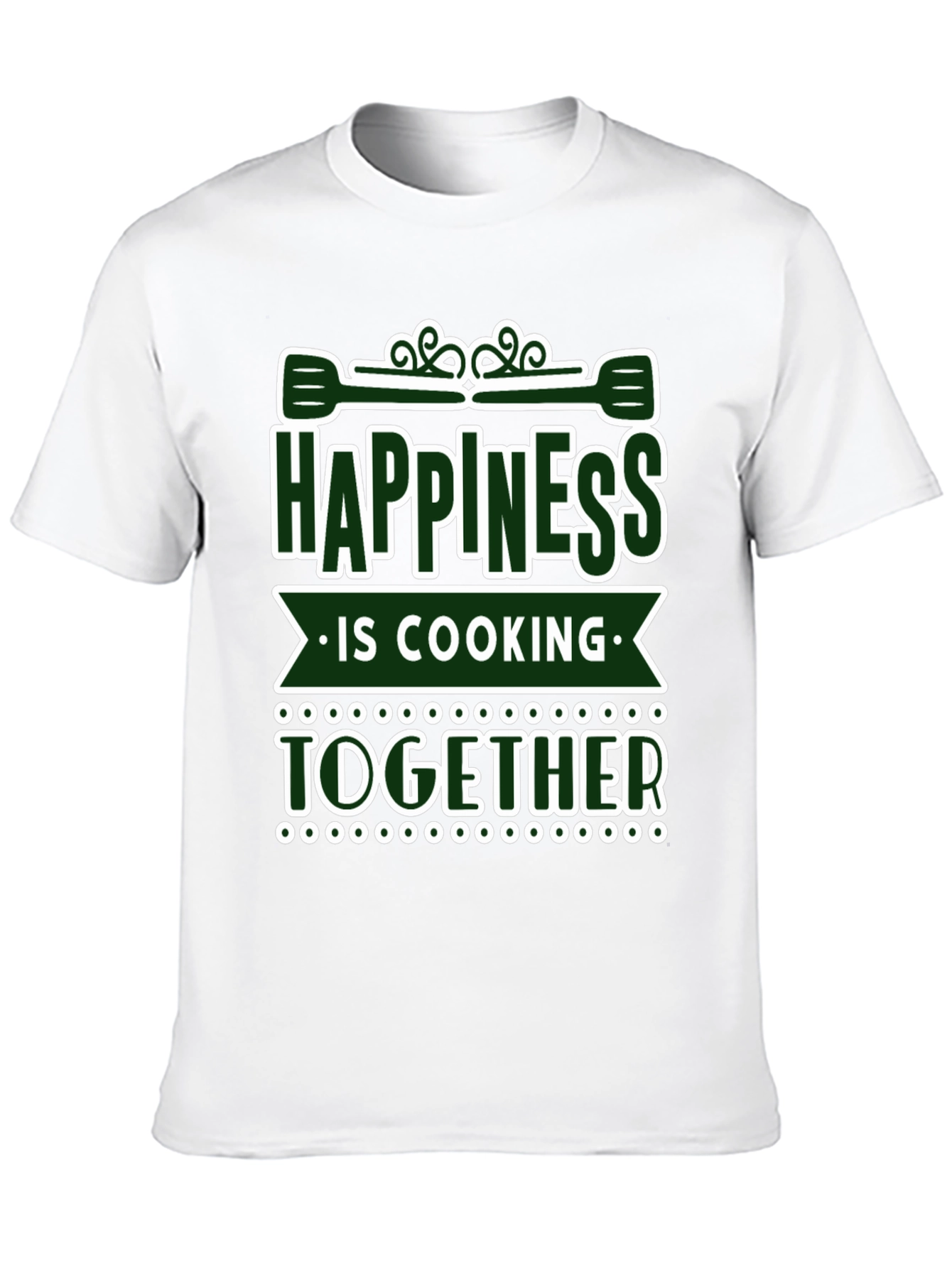 Camiseta Negra Felicidad es Cocinar Juntos