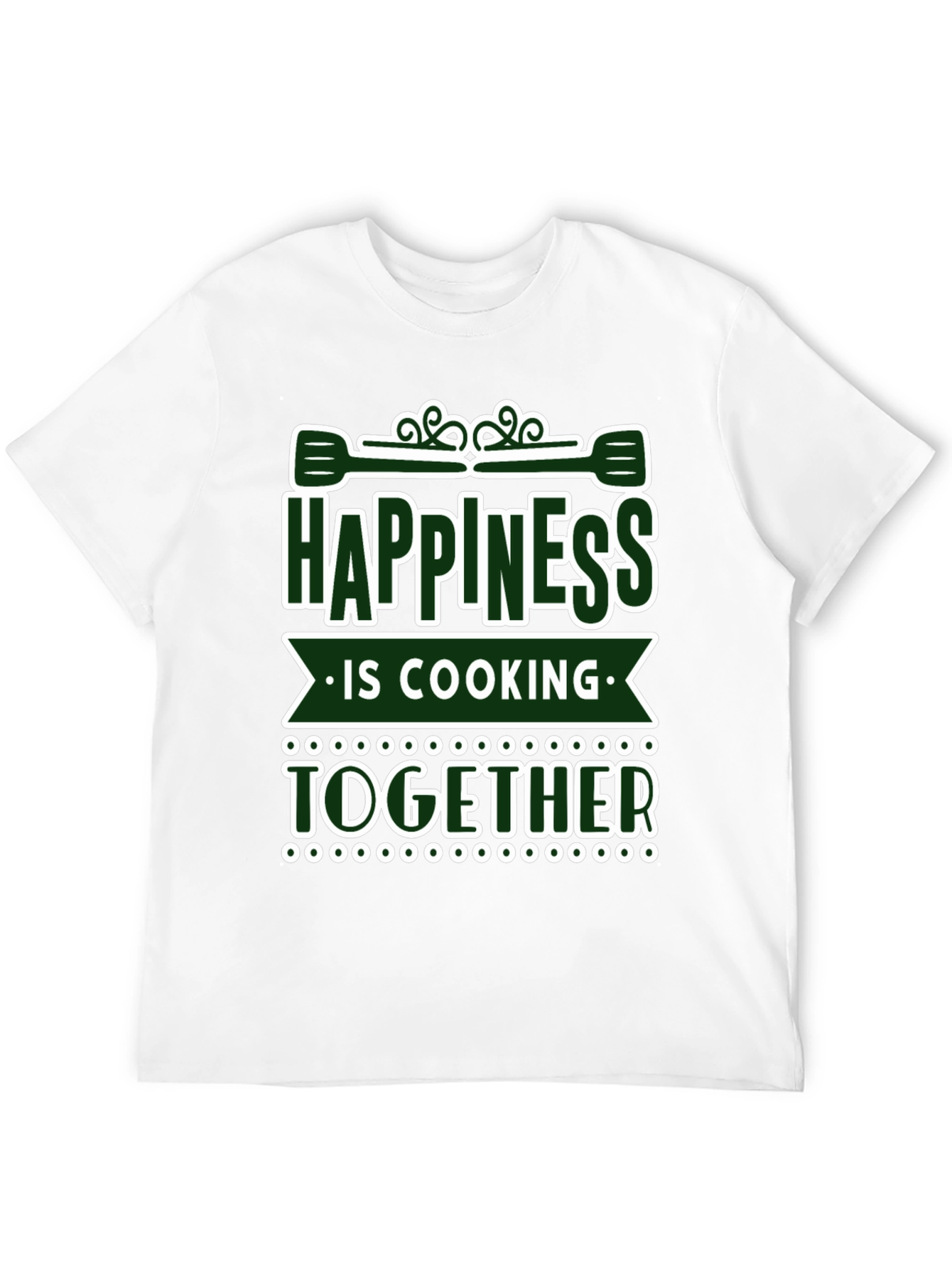 Camiseta Negra Felicidad es Cocinar Juntos