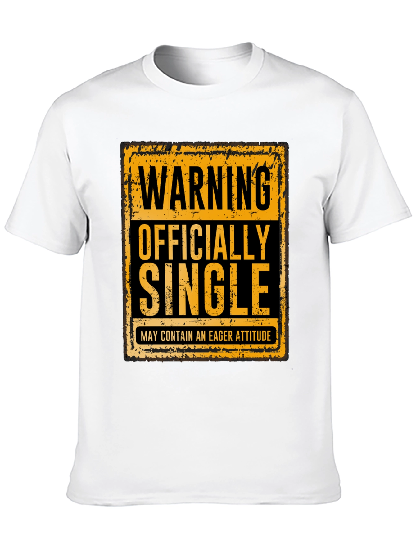 Camiseta Negra Soltero Oficial Actitud Eager