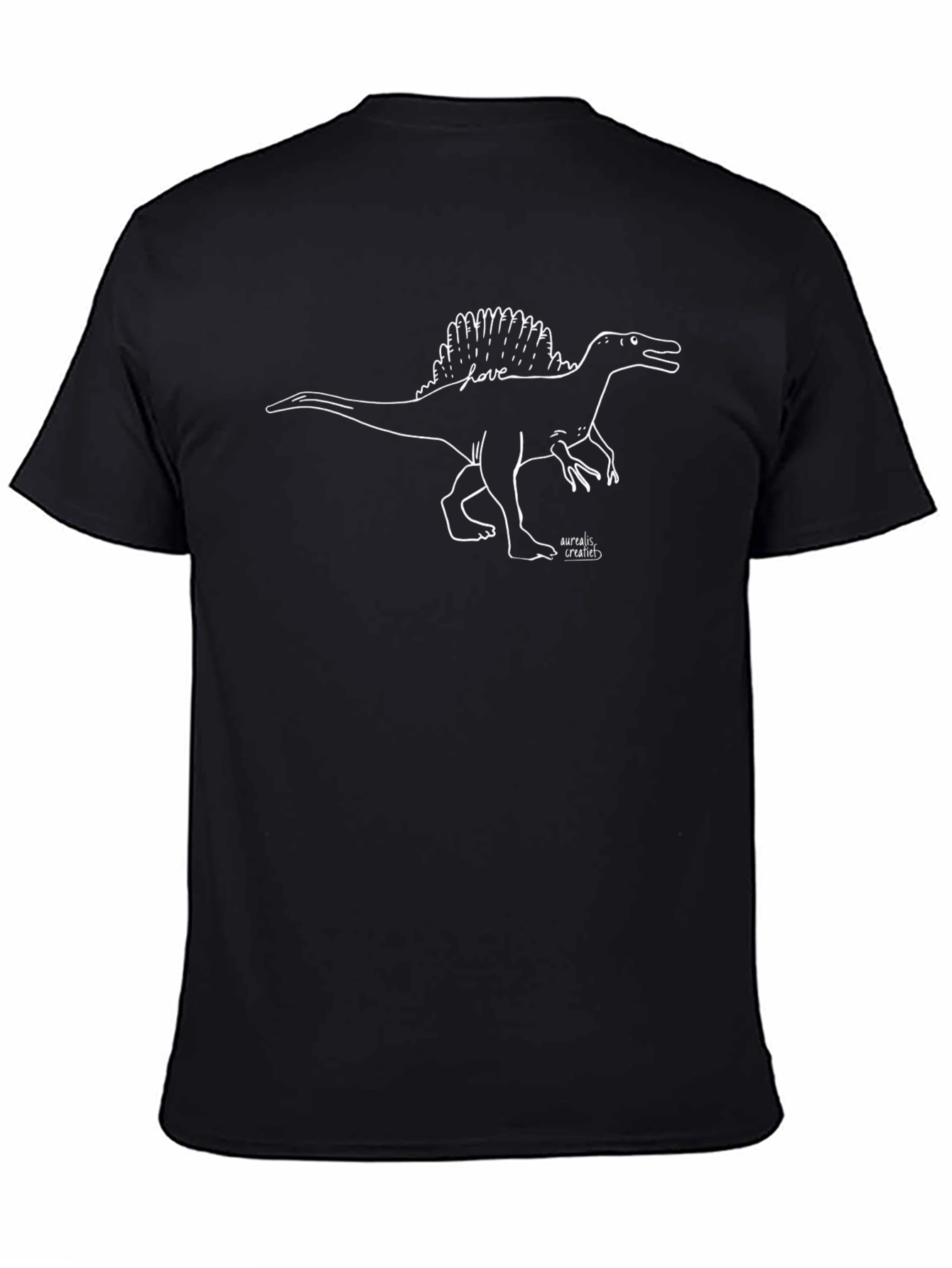 Camiseta Negra Spinosaurus Love