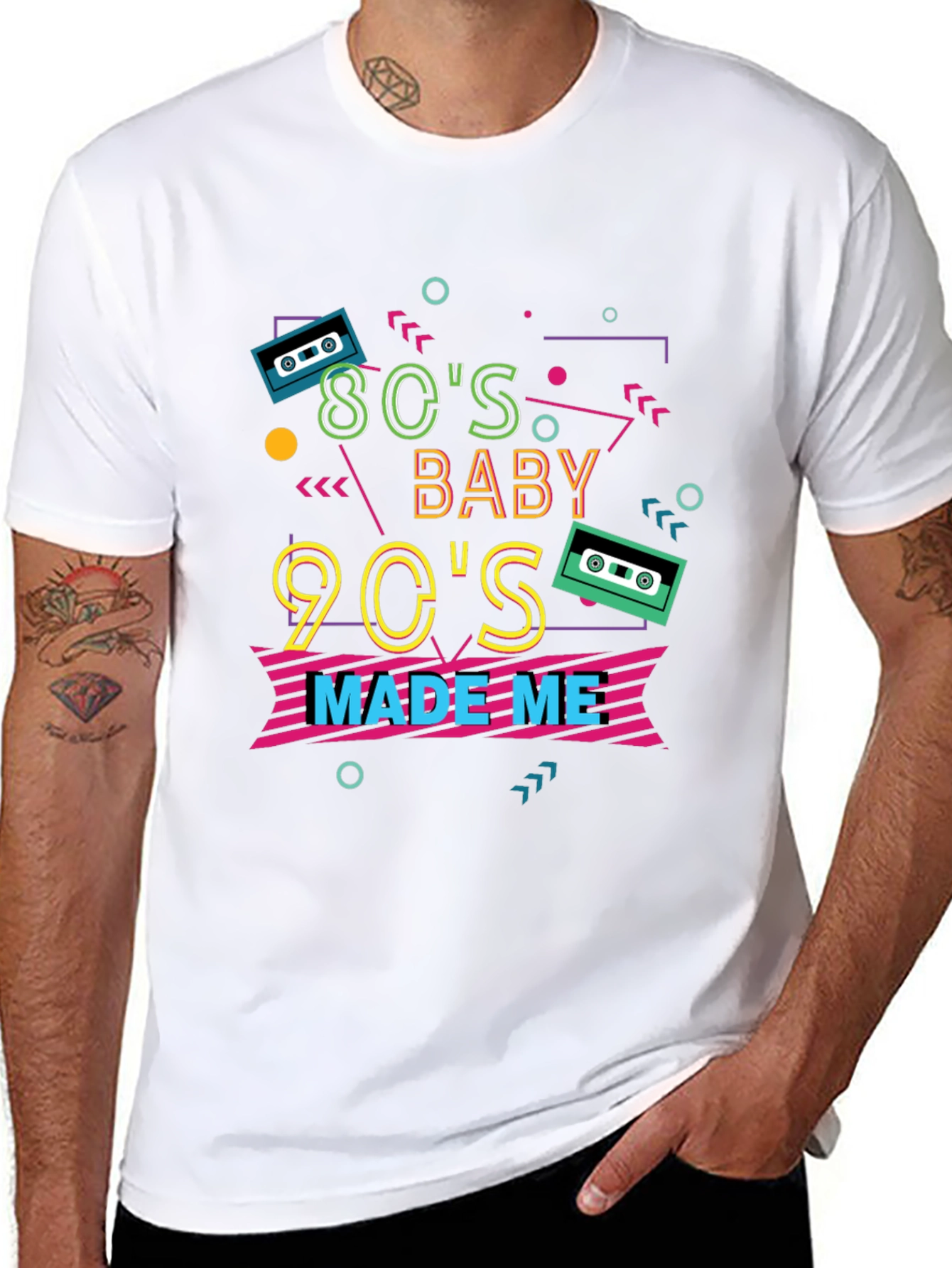 Camiseta Negra Estilo Retro Años 80 y 90