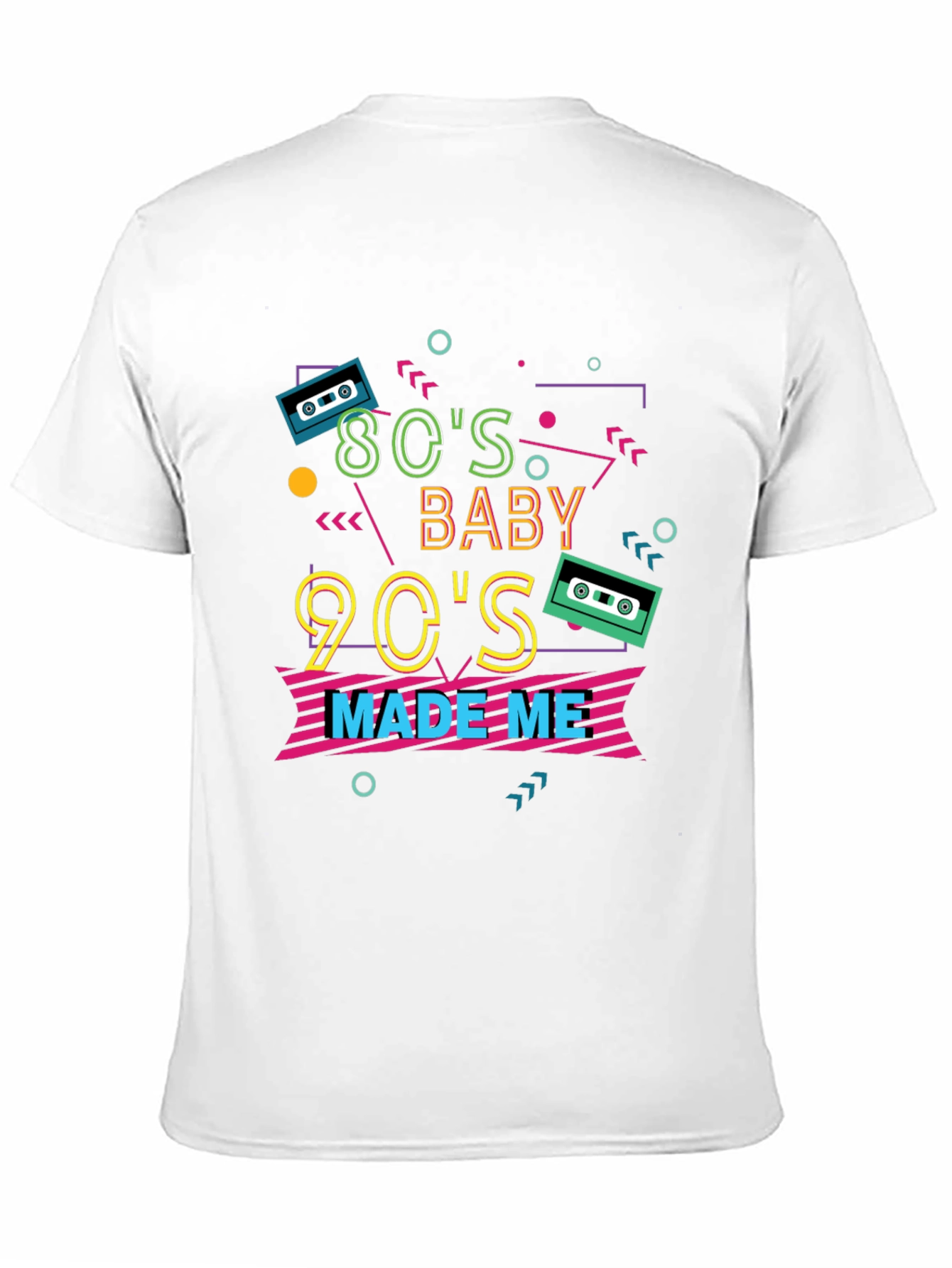 Camiseta Negra Estilo Retro Años 80 y 90