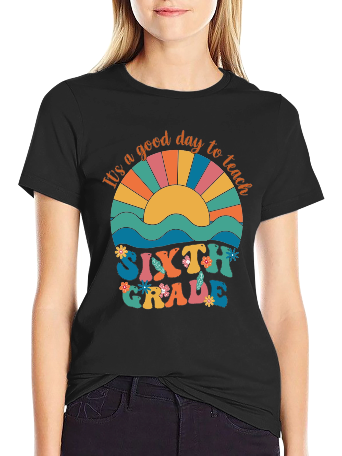 Camiseta Retro Sexto Grado: Día Perfecto para Enseñar