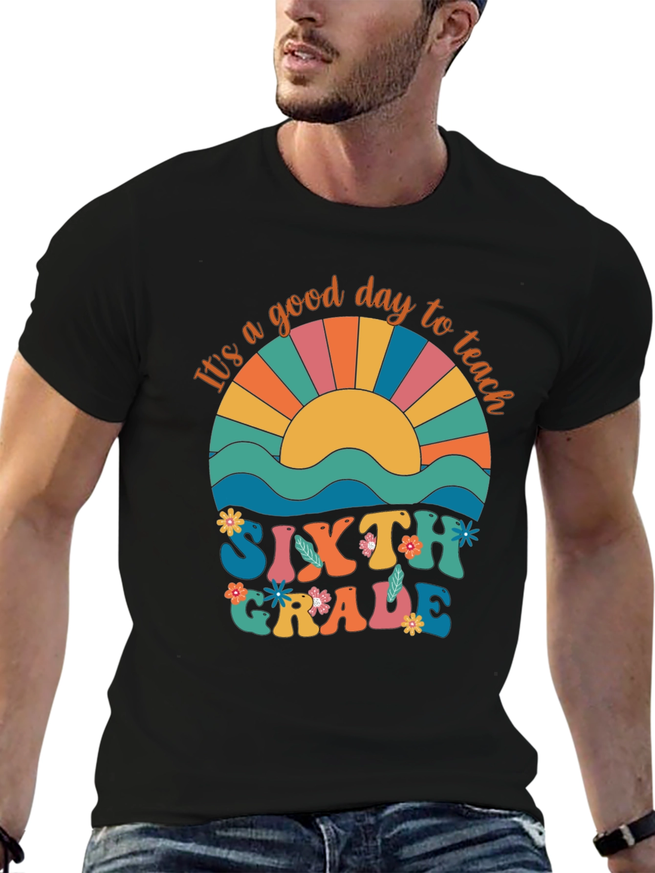 Camiseta Retro Sexto Grado: Día Perfecto para Enseñar