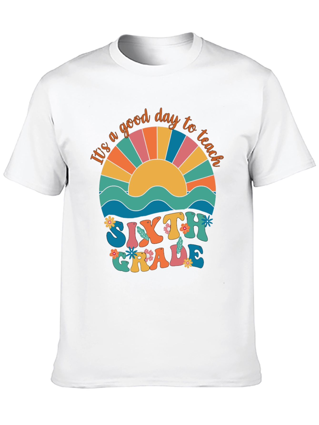Camiseta Retro Sexto Grado: Día Perfecto para Enseñar