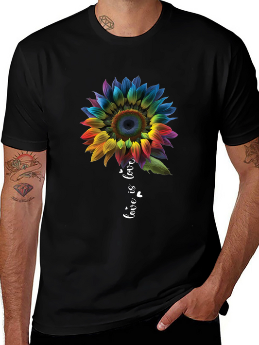 Camiseta Negra Girasol El Amor es Amor