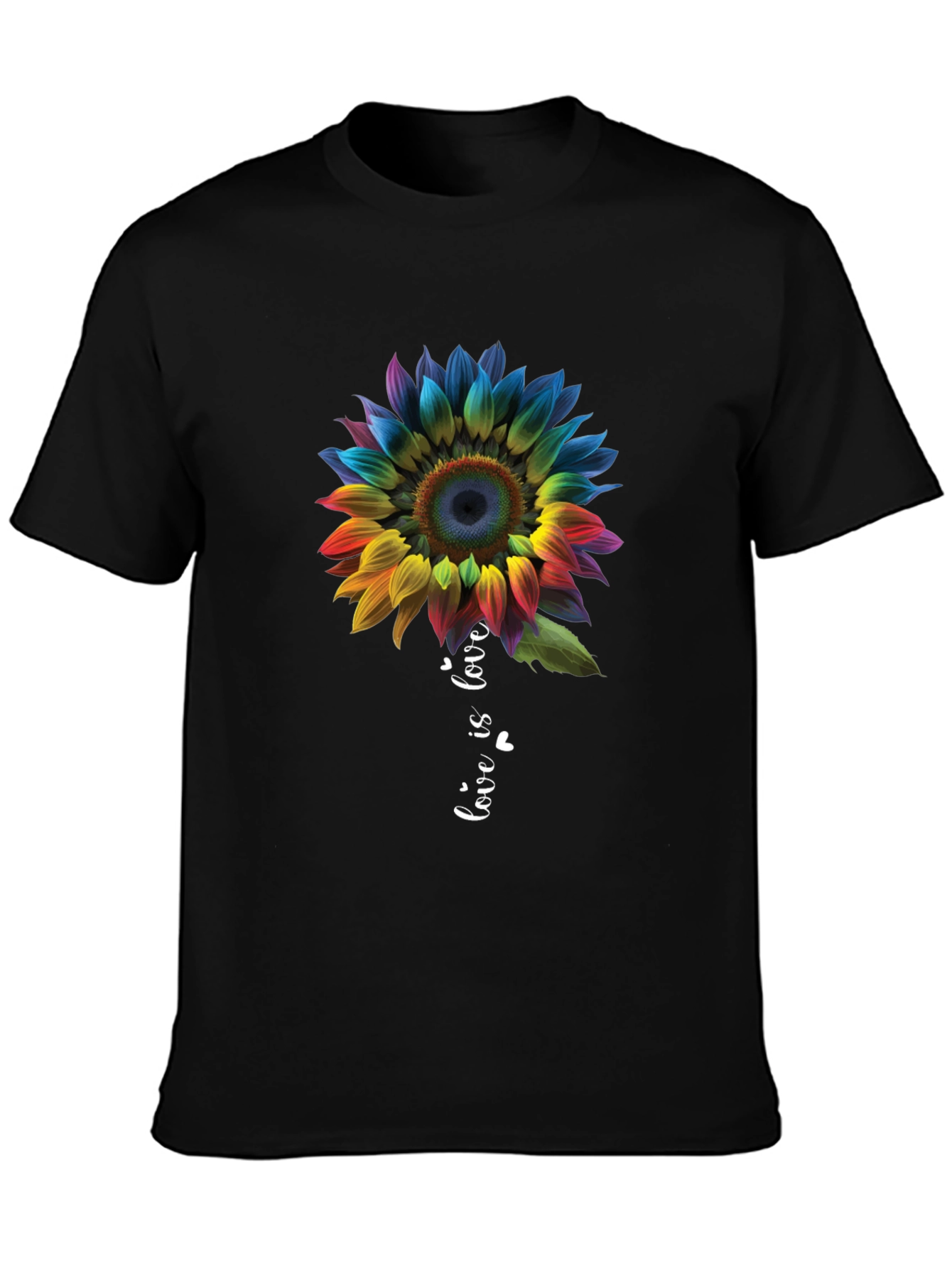 Camiseta Negra Girasol El Amor es Amor