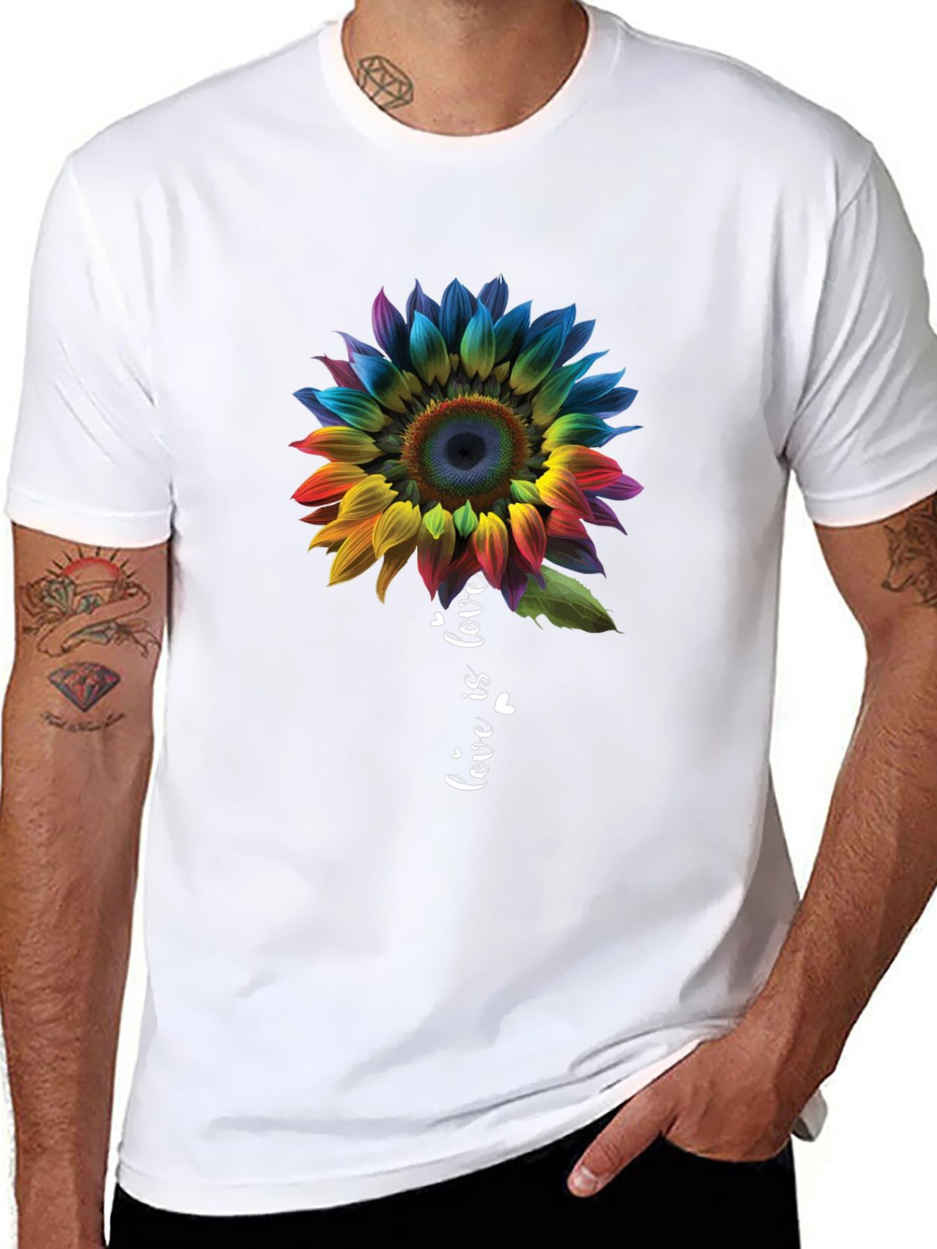 Camiseta Negra Girasol El Amor es Amor