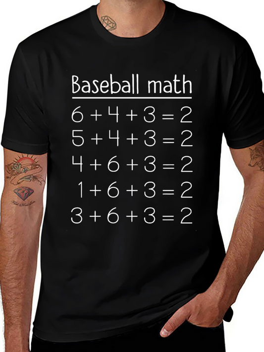 Camiseta Negra Baseball Math para Hombre