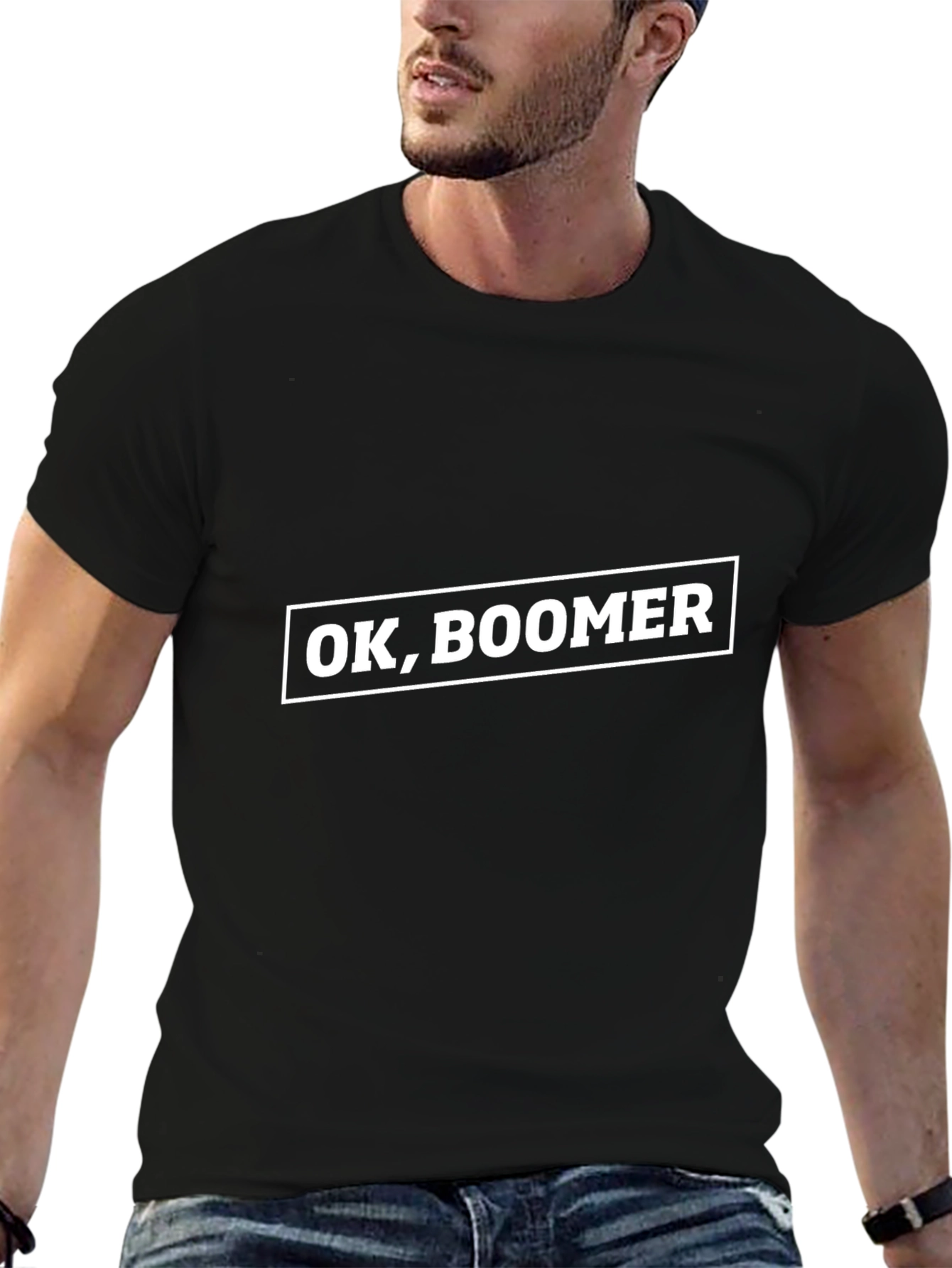 Camiseta Negra Ok Boomer Hombre