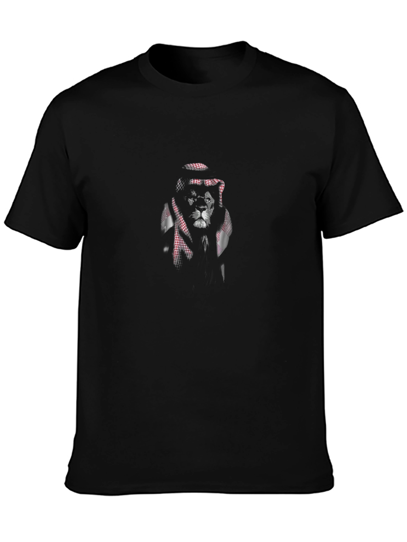Camiseta Negra con León Árabe