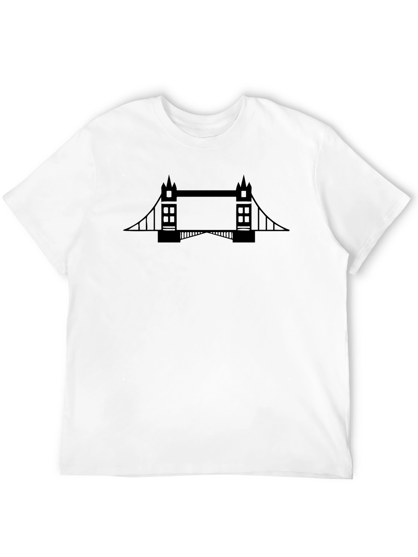 Camiseta Hombre Negra Puente de Londres Diseño Gráfico