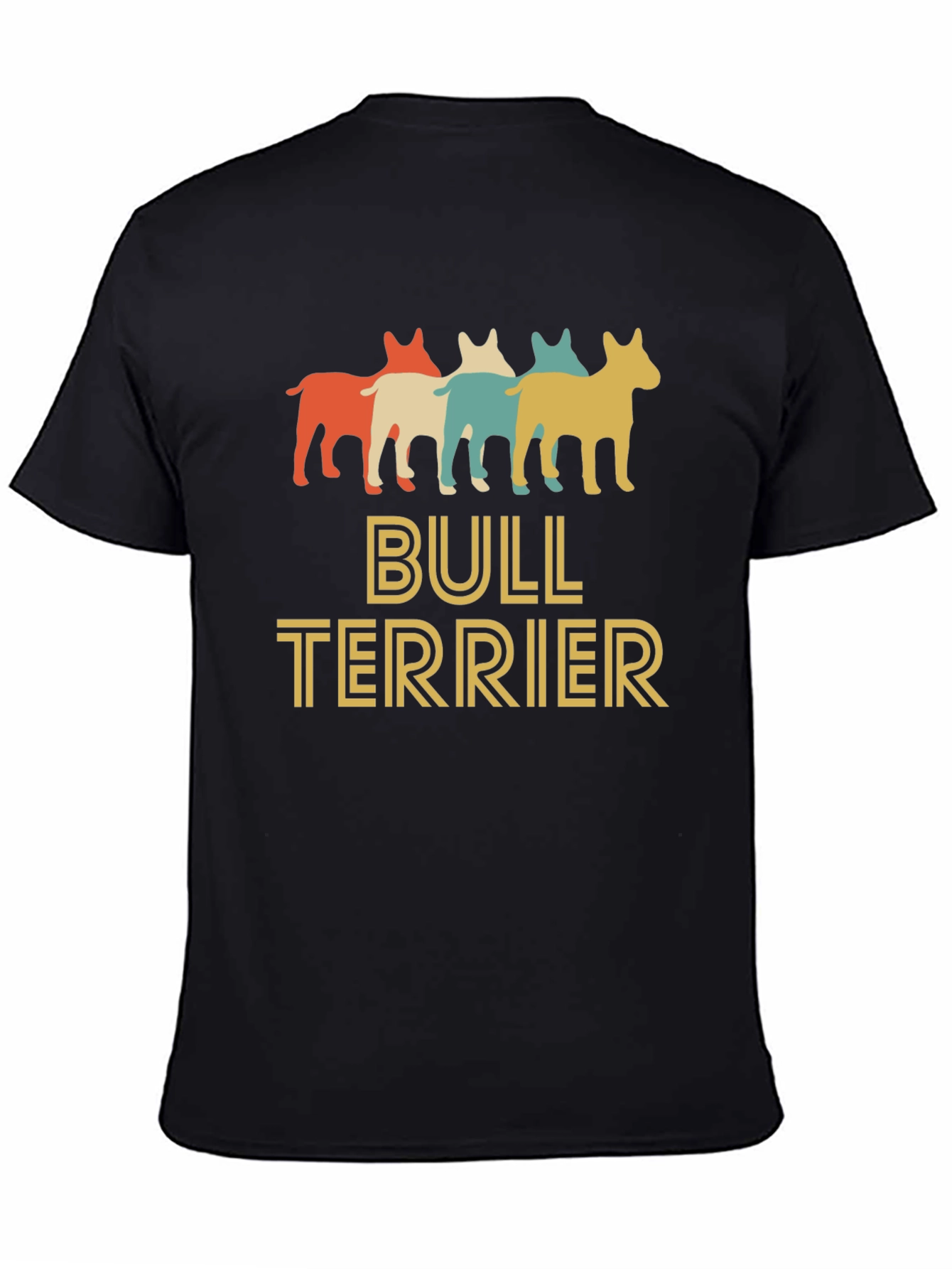 Camiseta Hombre Diseño Retro Bull Terrier
