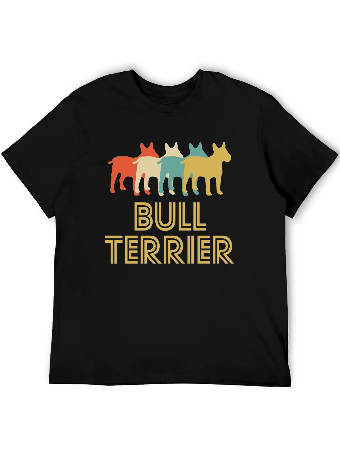 Camiseta Hombre Diseño Retro Bull Terrier