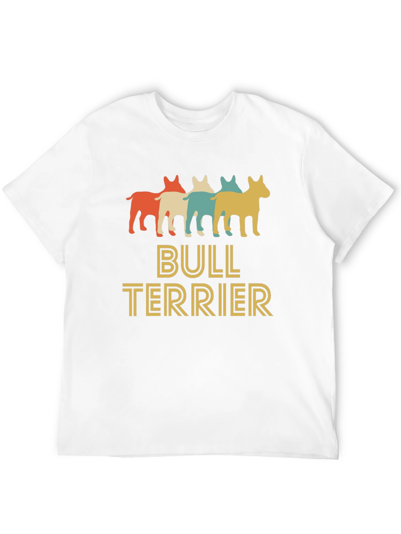 Camiseta Hombre Diseño Retro Bull Terrier